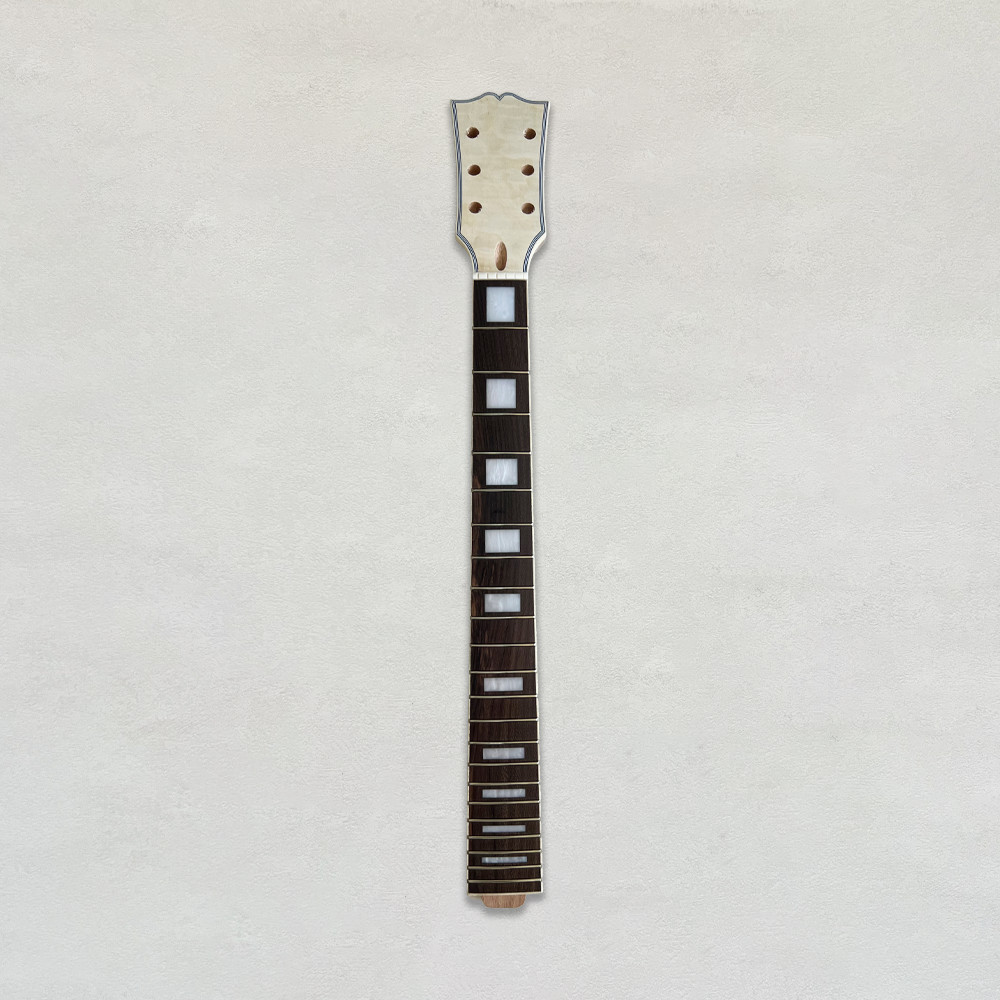 DIY 6 String LP Electric Guitar Kit Unfinish Quited Maple Top Golden Part