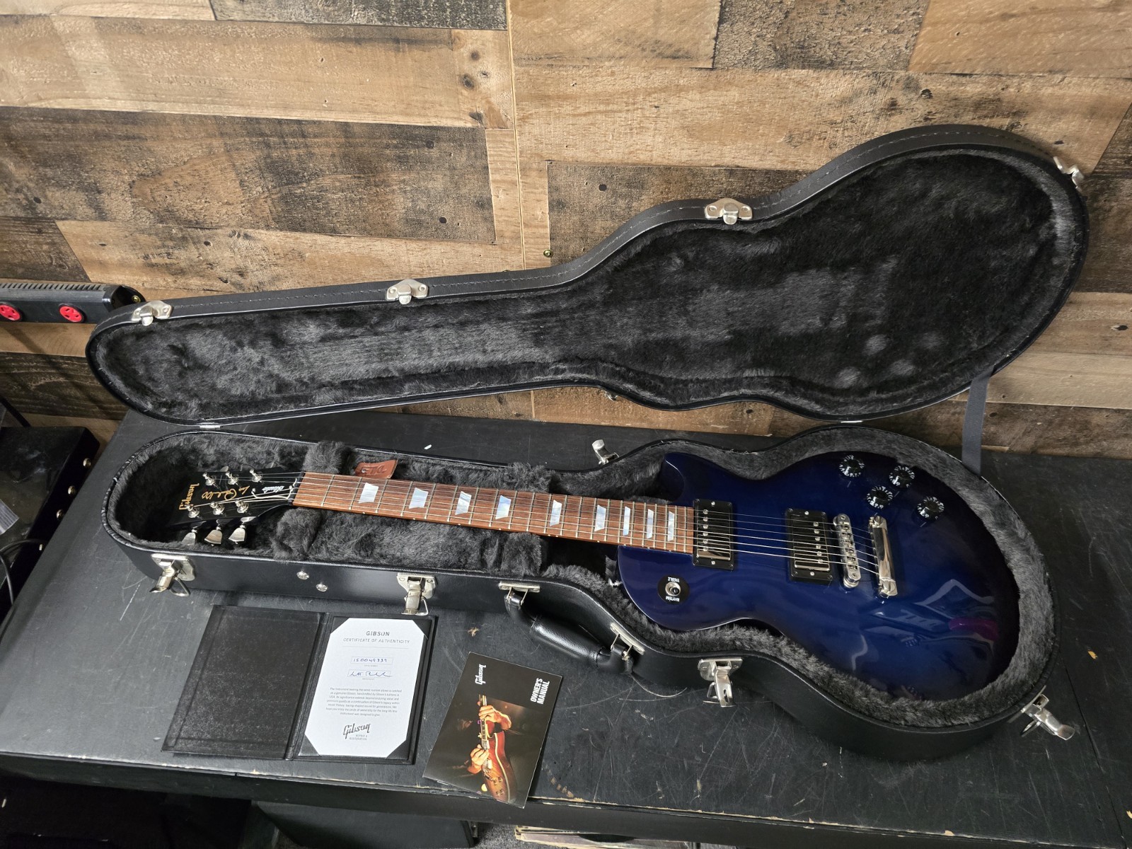 2015 Gibson Les Paul Studio 100th Anniversary – Manhattan Midnight Blue Mod Shop