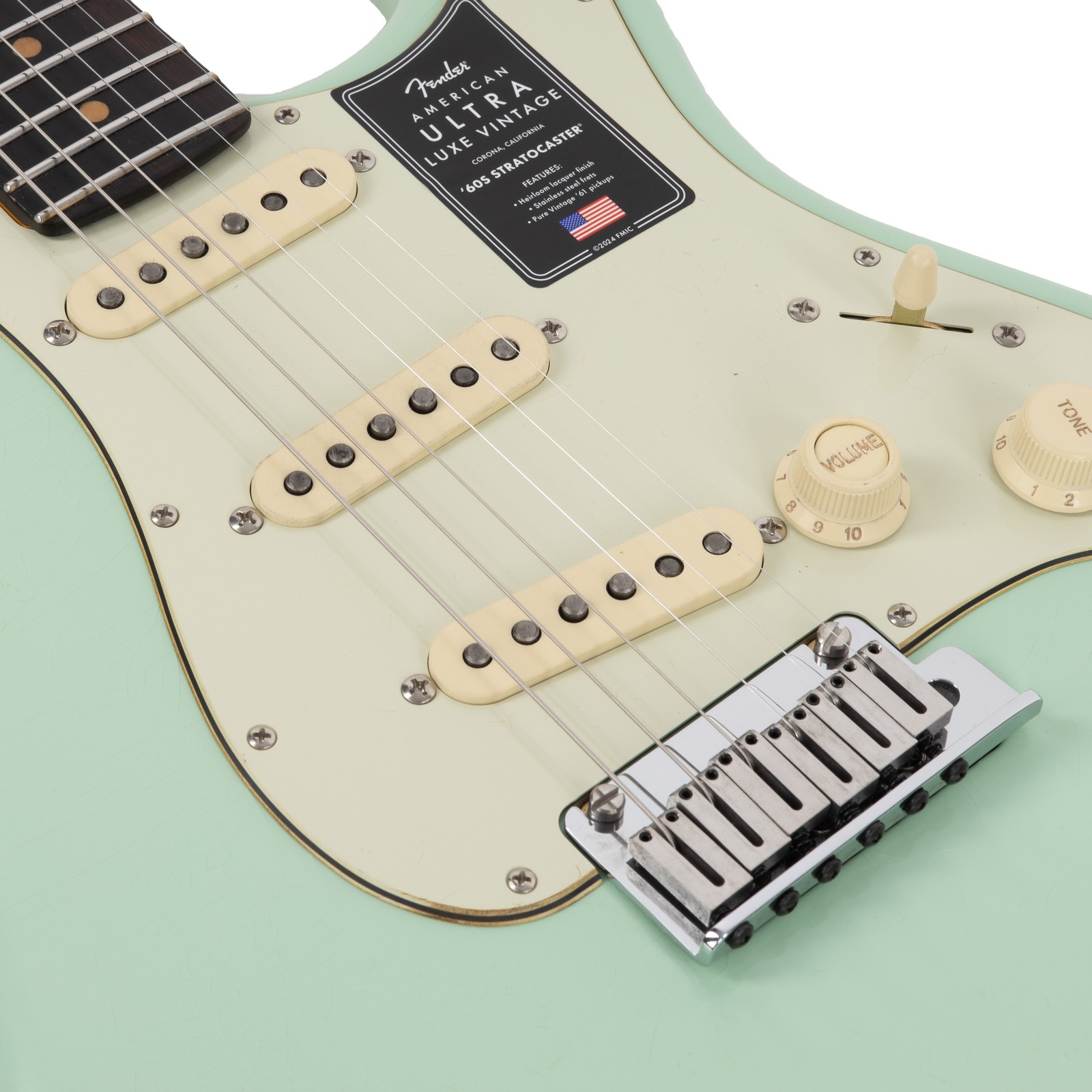 Fender American Ultra Luxe Vintage ’60s Stratocaster Rosewood – Surf Green