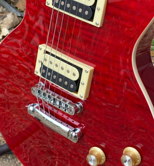 Zebra Pickups Electric Guitar flame maple top Chrome hardware rosewood fretboard