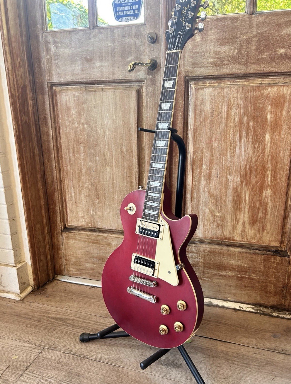 2019 Epiphone Les Paul Traditional Pro IV Worn Wine Red Electric Guitar