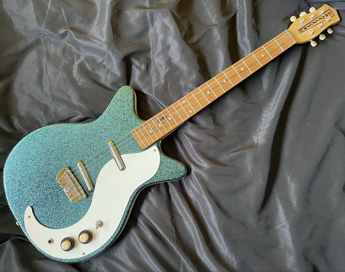 Electric Guitar Danelectro DC59 Bluesparkle Late 1990s Korea Semi-Hollow