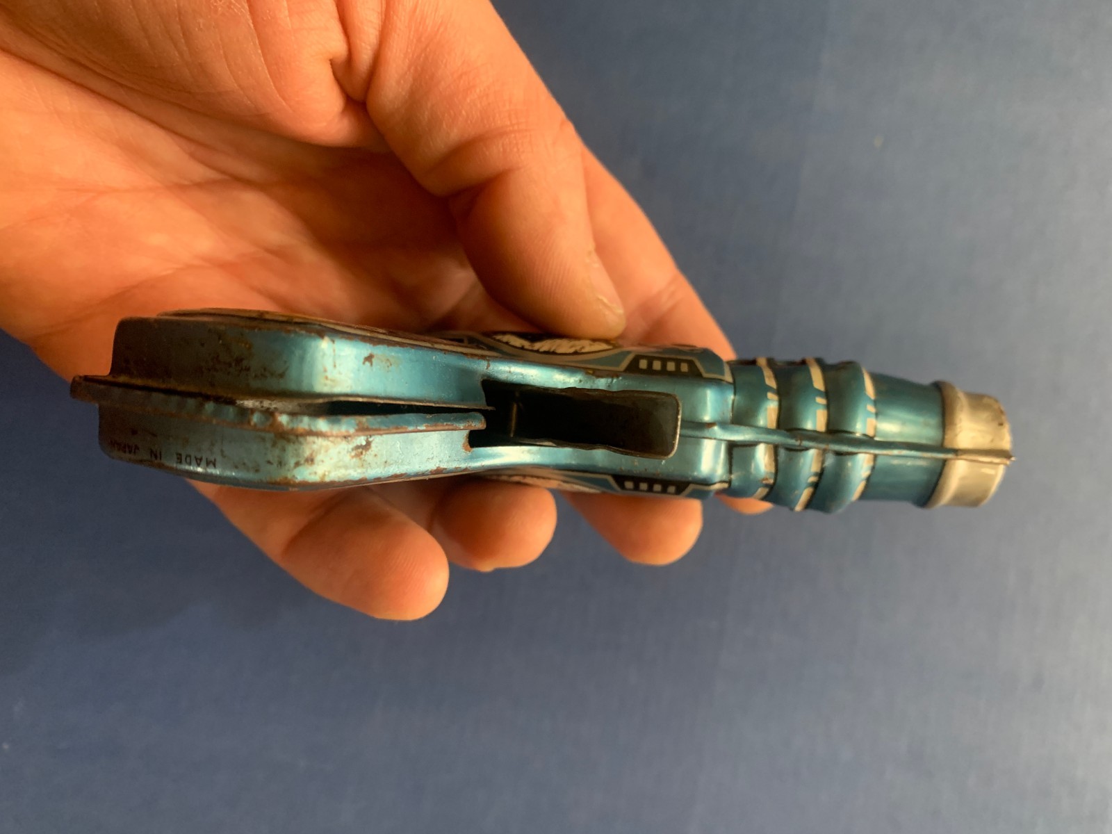 VINTAGE TIN TOY SPACE GUN JAPAN 1960s SPACE AGE