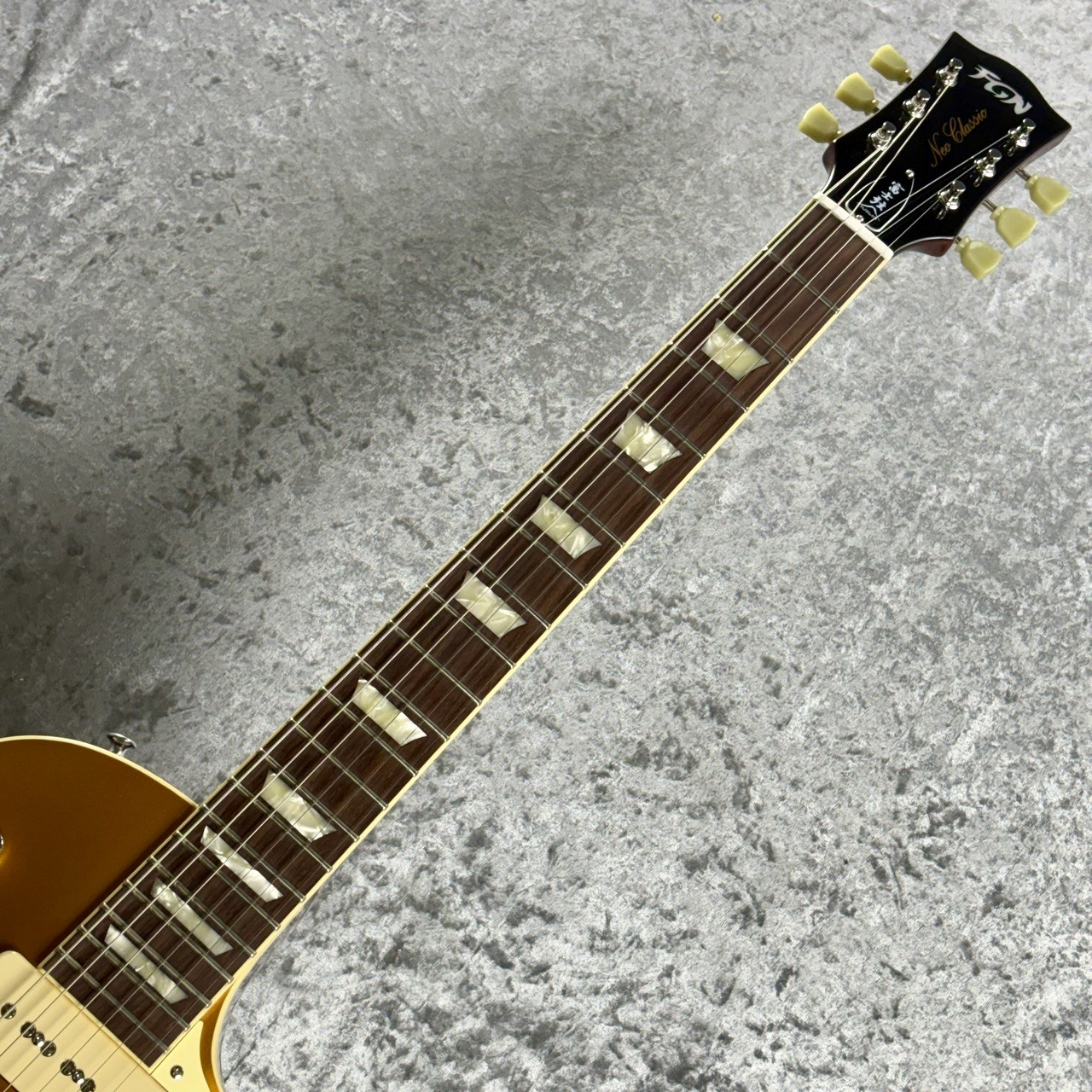 Fujigen NLS110 RMP Antique Gold Mahogany Electric Guitar Shipping From Japan