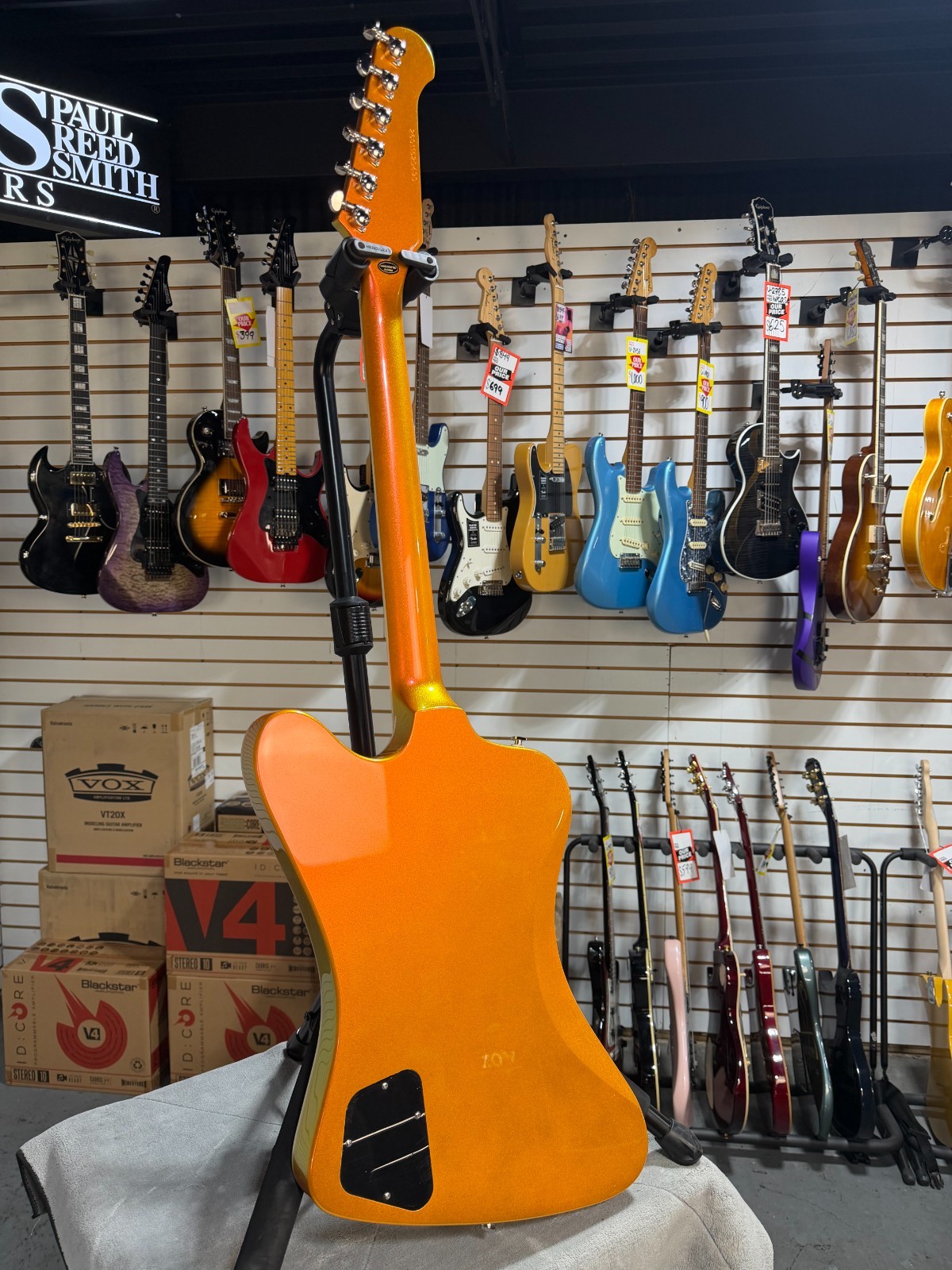 Epiphone Futura Firebird Custom – Firestorm Shift w/Gig Bag & PLEK*D #490