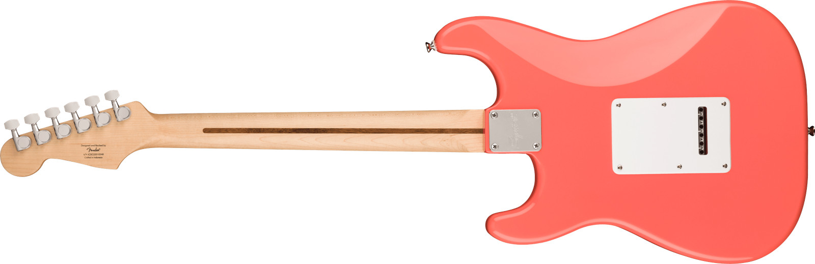 Fender Squier Sonic Stratocaster HSS Electric Guitar, Maple Neck, Tahitian Coral