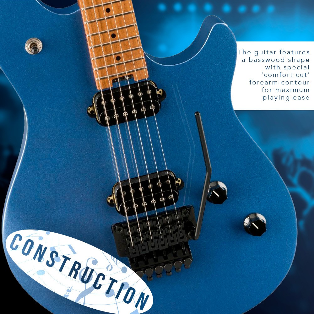 EVH Wolfgang WG Standard 6 String Right Handed Pelham Blue Electric Guitar