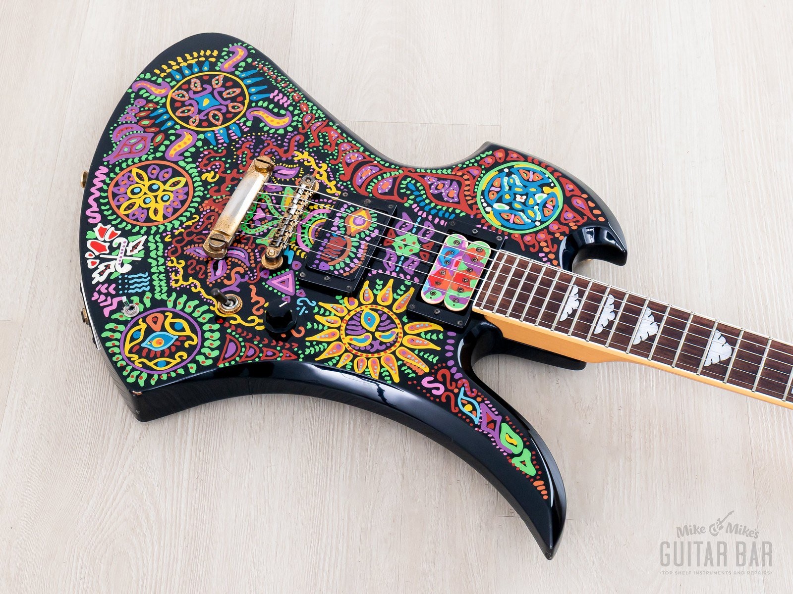 2000s Fernandes Mockingbird Hide Signature MG-120X, Graphic on Black, Japan