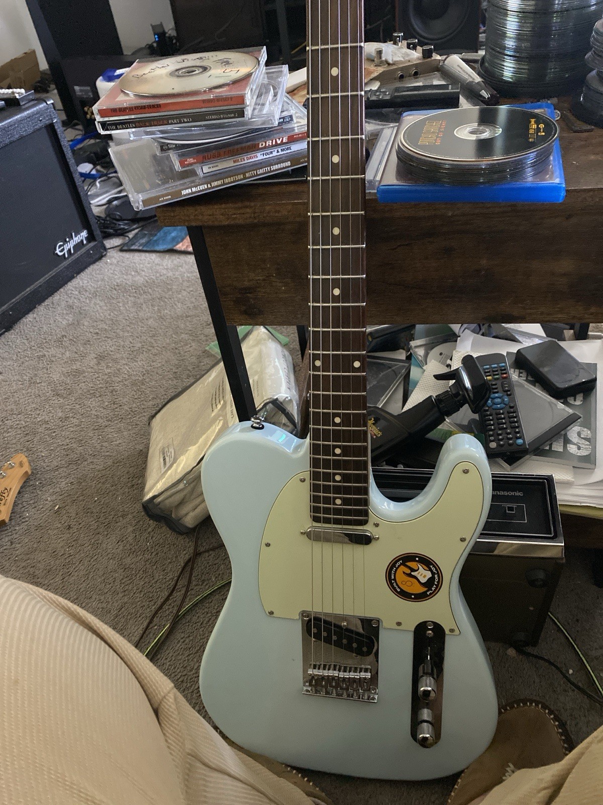 New Sire Larry Carlton T7 Electric Guitar Sea Blue/Mint Green