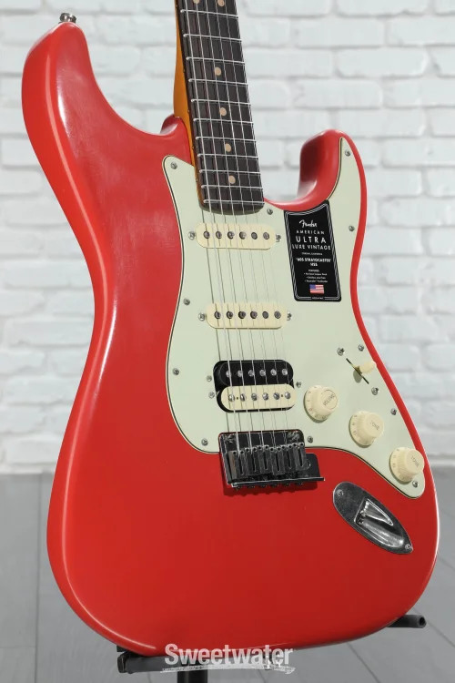 Fender American Ultra Luxe Vintage ’60s Stratocaster HSS Electric Guitar –