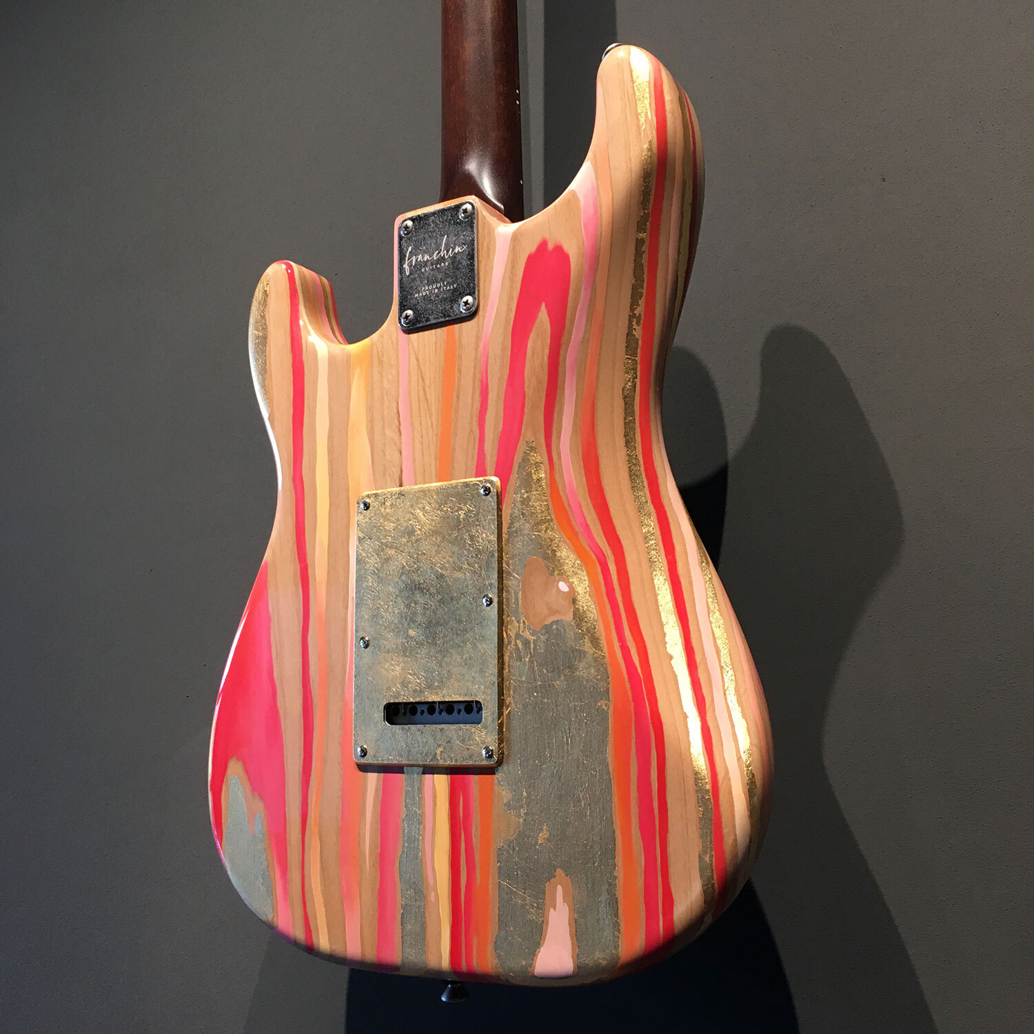 FRANCHIN Mercury guitar Wood Grain Paint/Metallic Leaf S-type *MADE TO ORDER