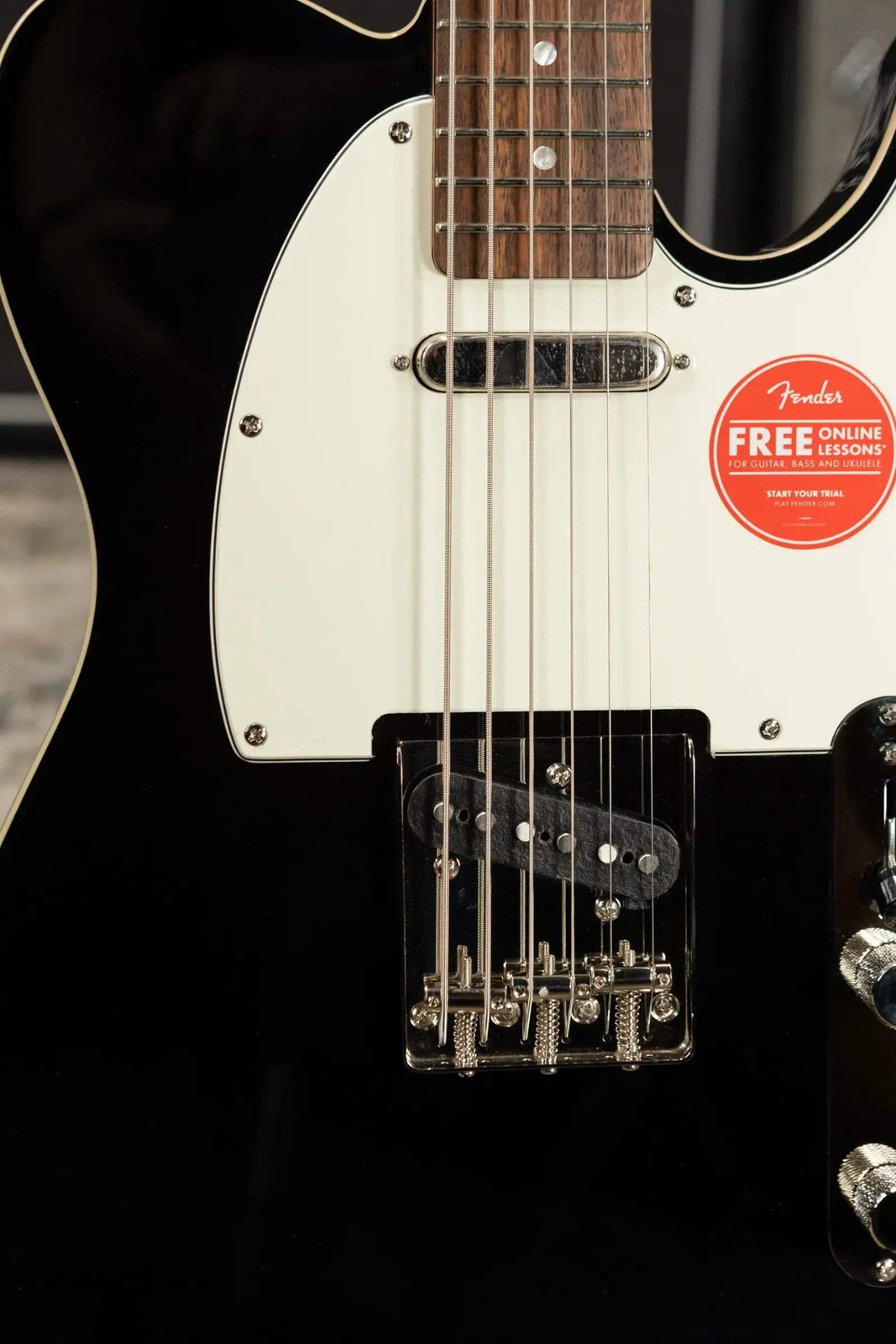 Squier Classic Vibe Baritone Custom Telecaster Electric Guitar – Black