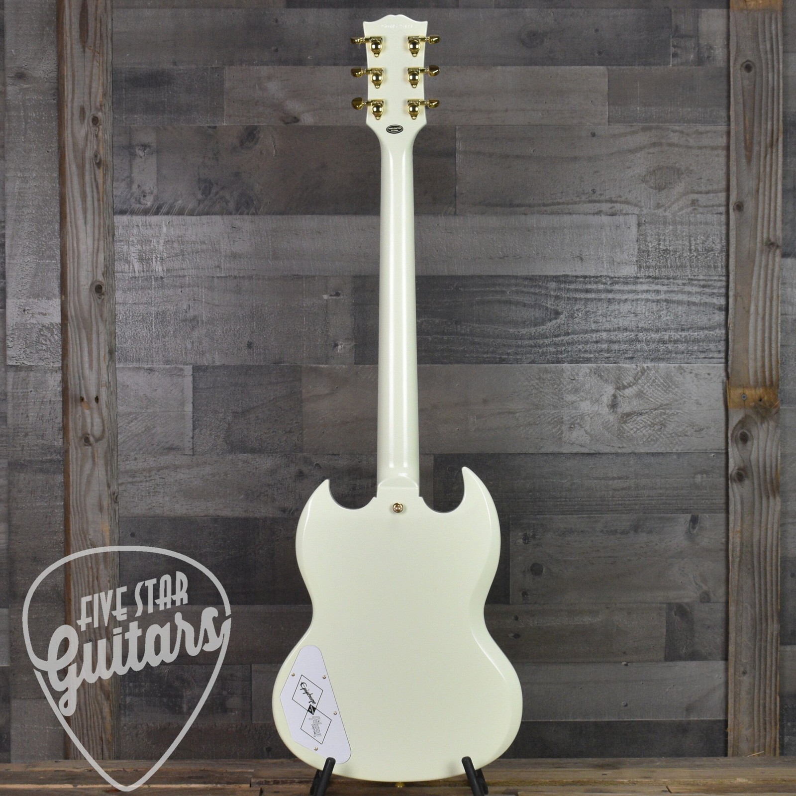 Epiphone ’63 Les Paul SG Custom with Maestro Vibrola – Classic White with Hard