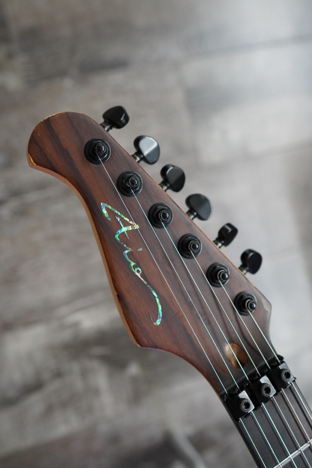 AIO Wolf S1 Floyd Rose Left-Handed Electric Guitar – Dark Walnut GS-078