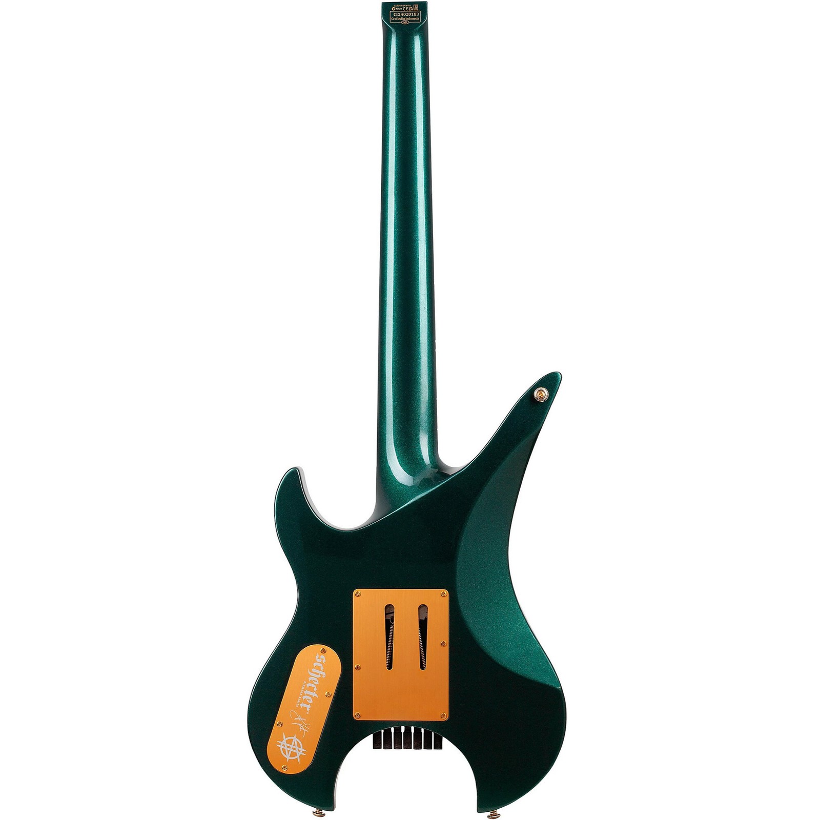 Schecter Synyster Gates Custom-7 TR Headless E/G, Ebony FB, Oak Green Metallic