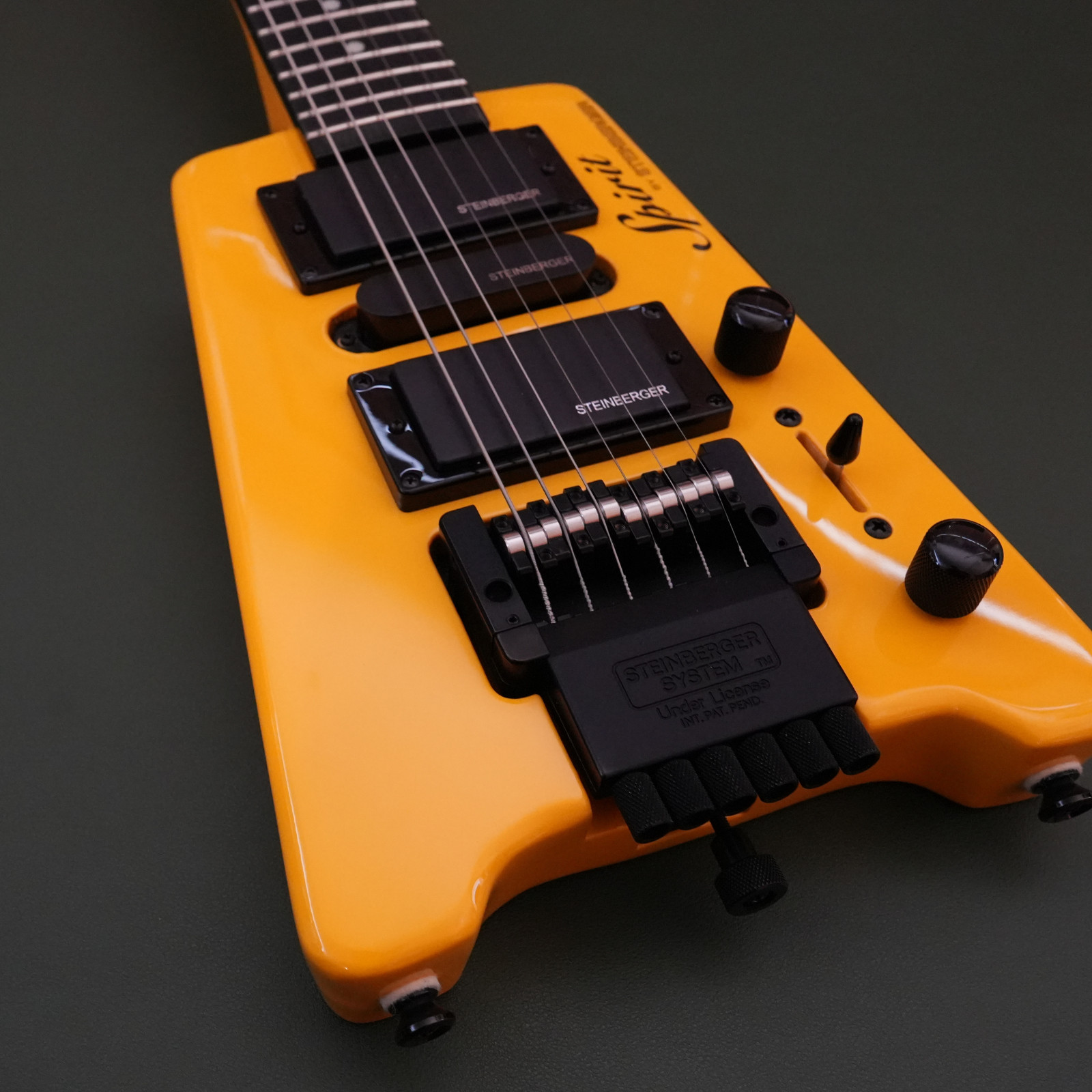 STEINBERGER Spirit GT-PRO Deluxe Hot Rod Yellow Headless HB-SC-HB ElectricGuitar