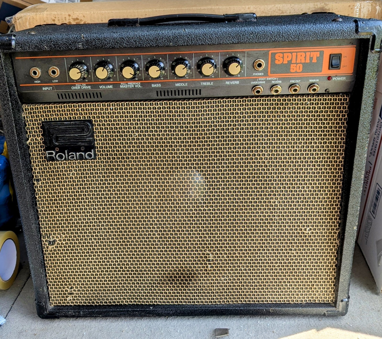 VINTAGE SPIRIT-50 Roland Guitar Amplifier JC Japan OD Spring Reverb 12″ Speaker