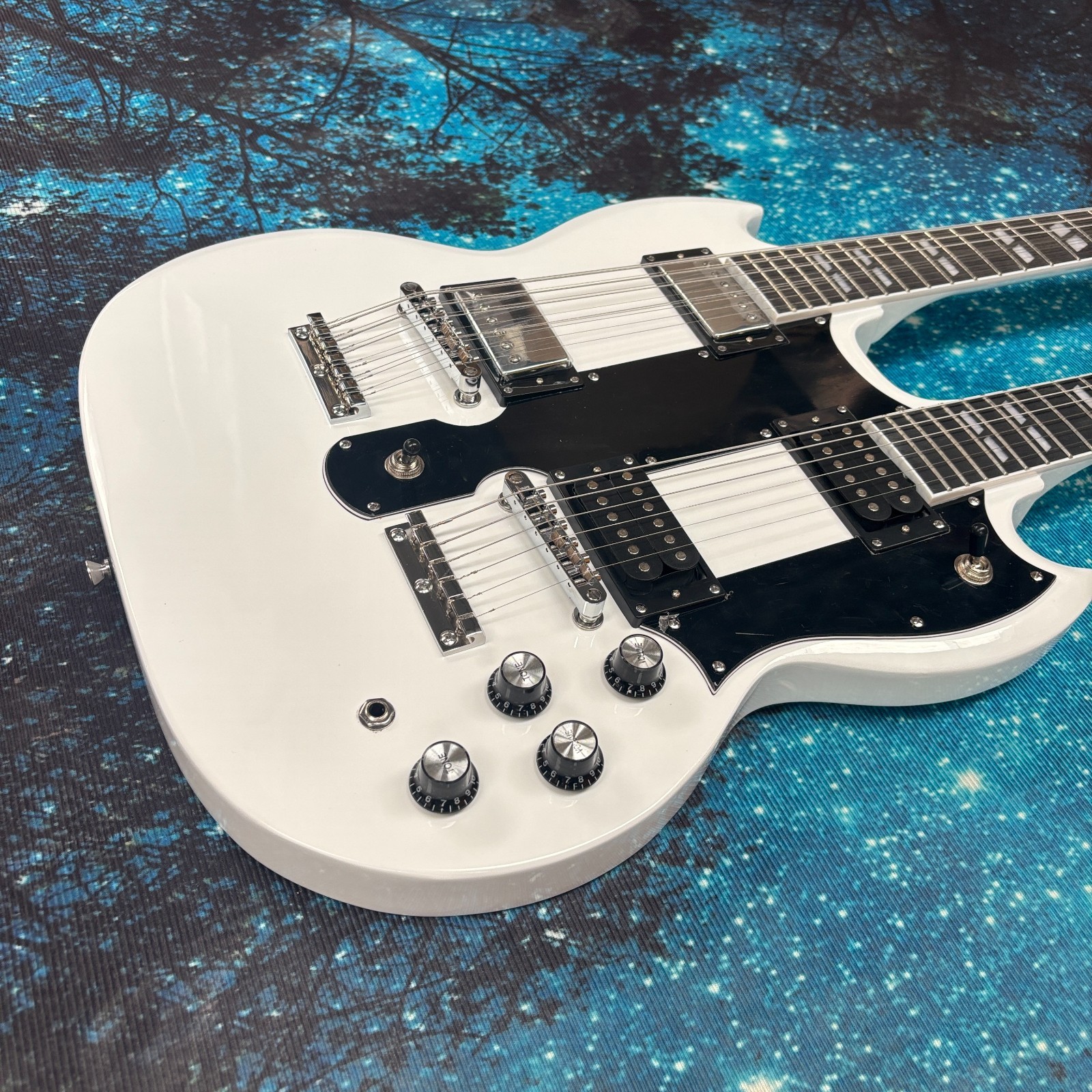Custom 1969 EDS-1275 SG Double Neck Electric Guitar Jimmy Page 12+6 white
