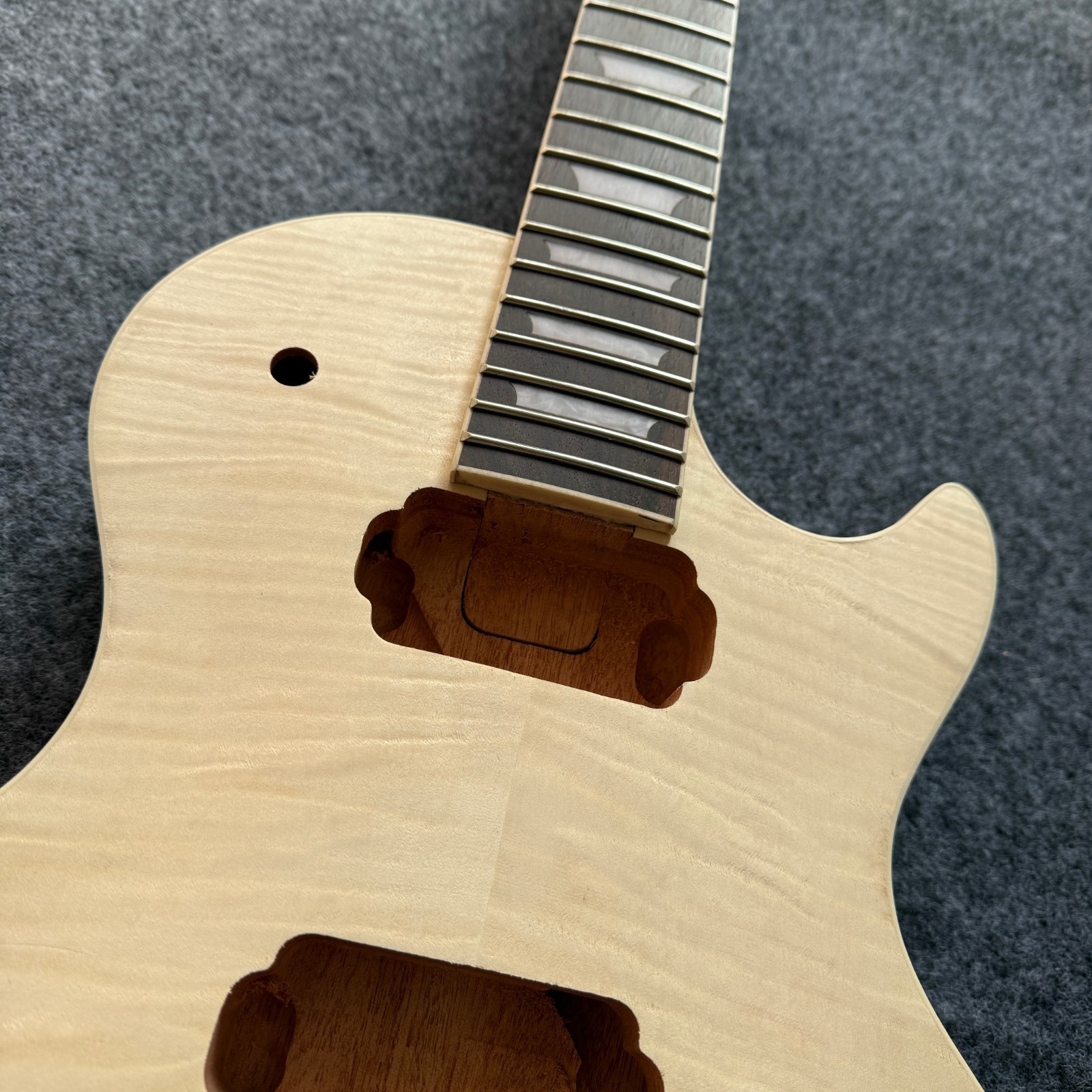 Natural Wood LP S-td Electric Guitar Components with Accessories DIY Rock Jazz
