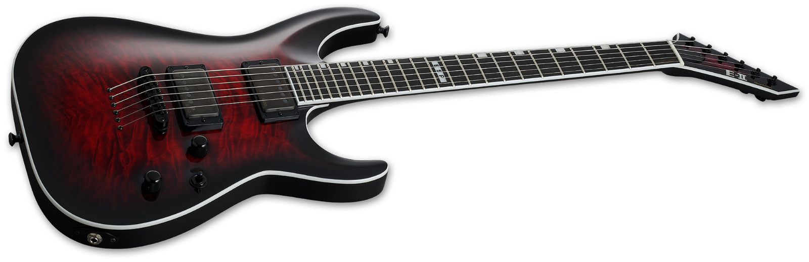 ESP E-II Horizon NT-II See Thru Black Cherry Sunburst Guitar + Hard Case B-Stock