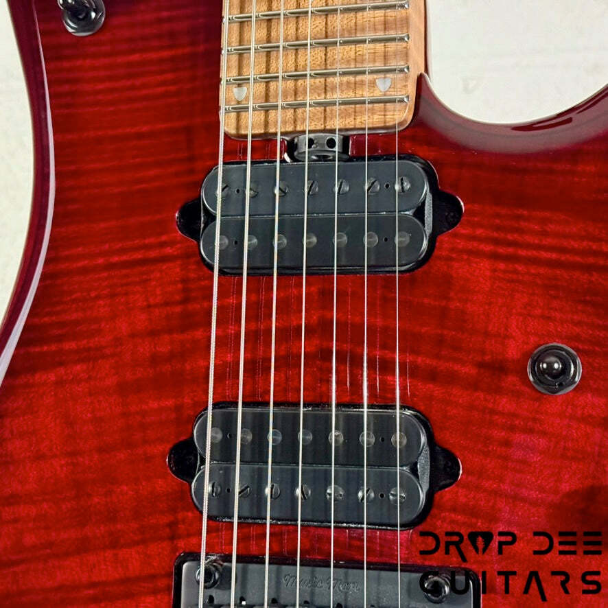 Ernie Ball Music Man JP15-7 7-String Electric Guitar w/ Case – Red Tide