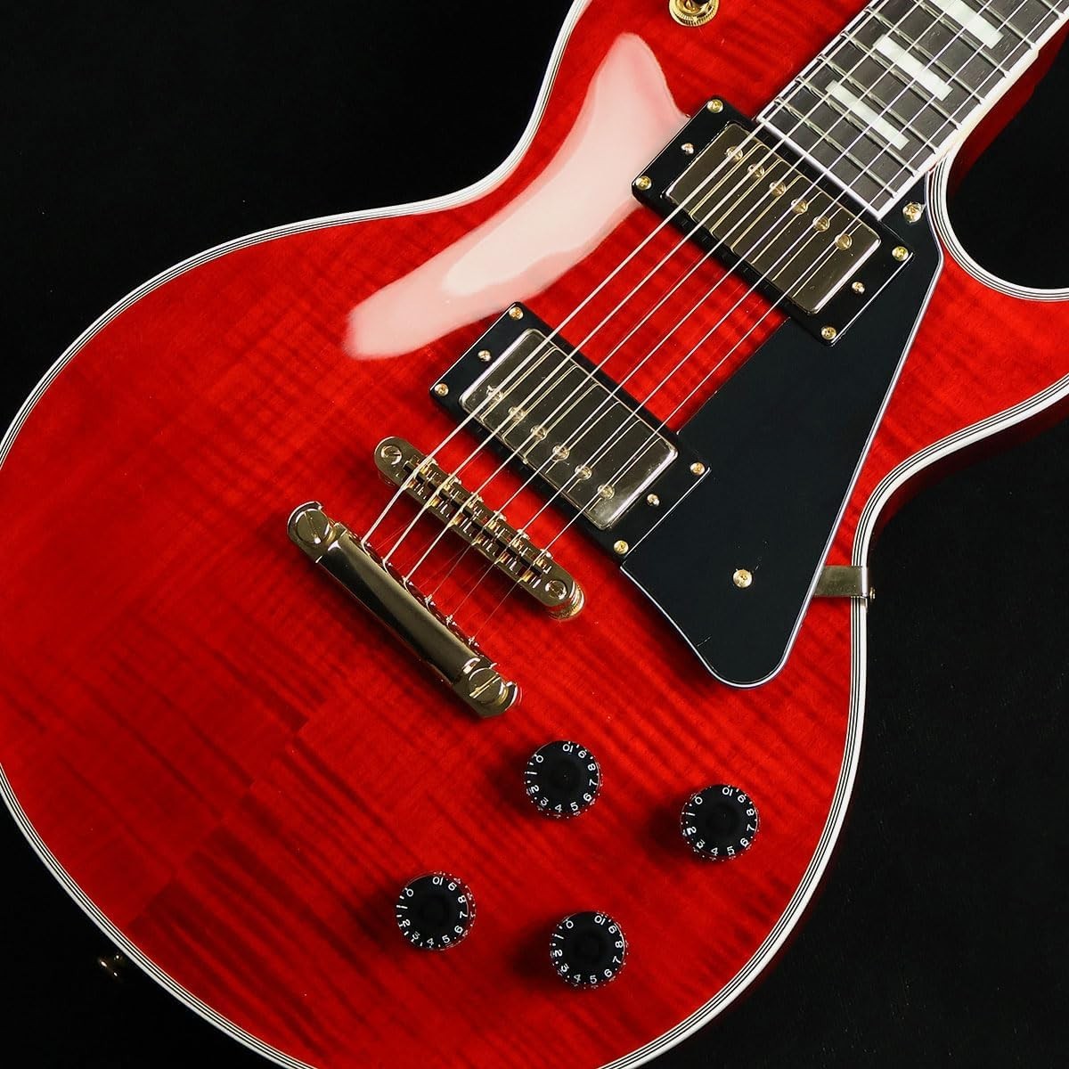 Bacchus DUKE-CTM-FM ST-RED Red Les Paul Type Electric Guitar with Gig Bag