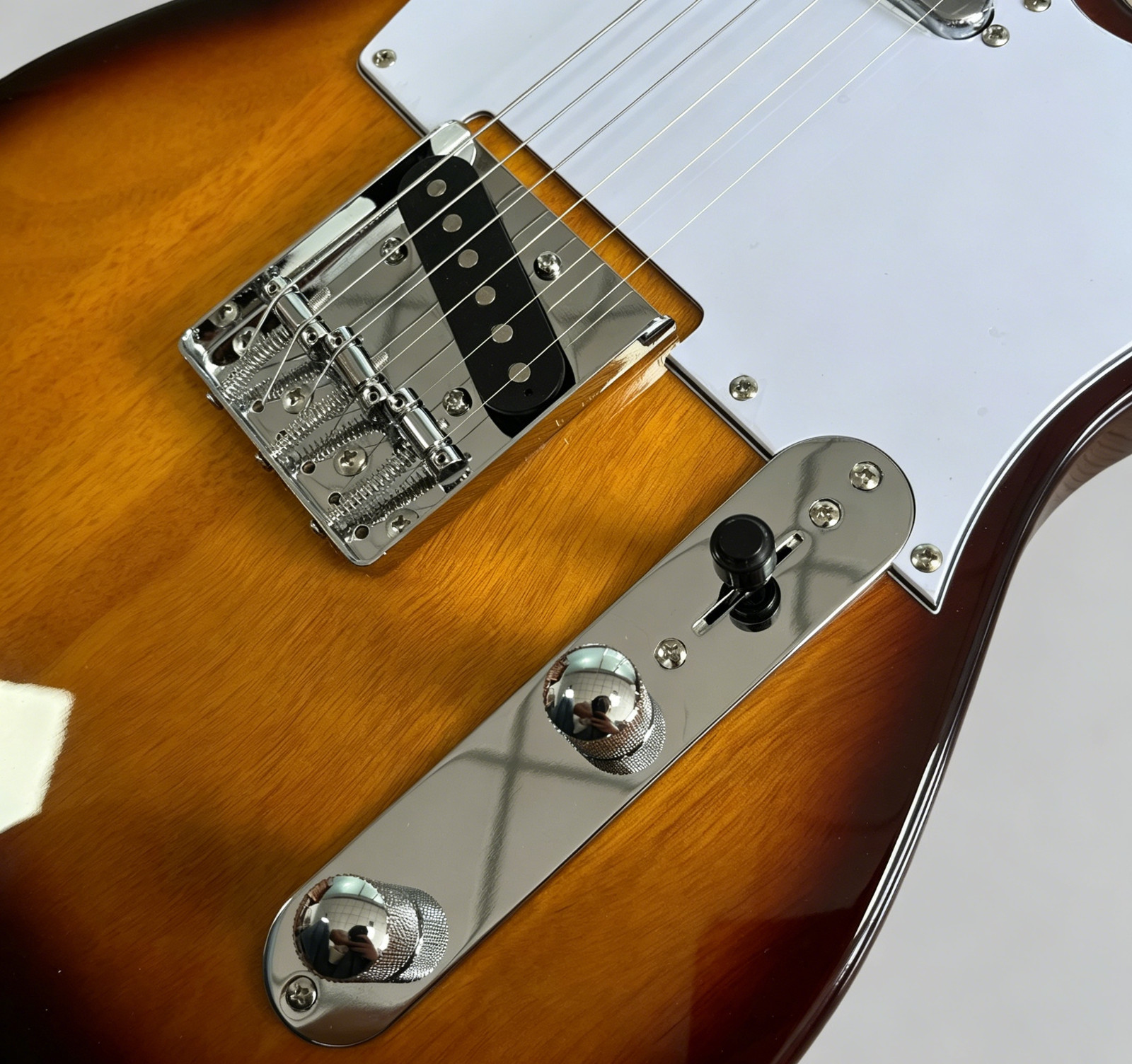 US STOCK TL Style Electric Guitar Sunburst Gloss Rosewood Fretboard Alder Body