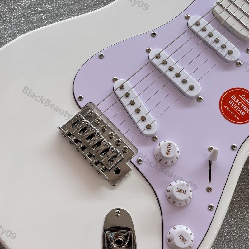 ST Solid Body Electric Guitar Bone Nut Stainless Rounded Fret Edge C Shape Neck