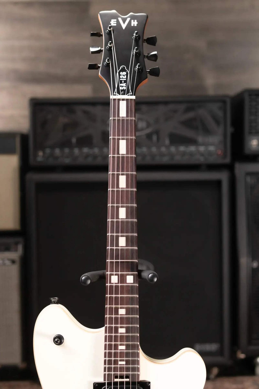 EVH SA-126 Standard Semi-Hollow Electric Guitar – Satin Vintage White