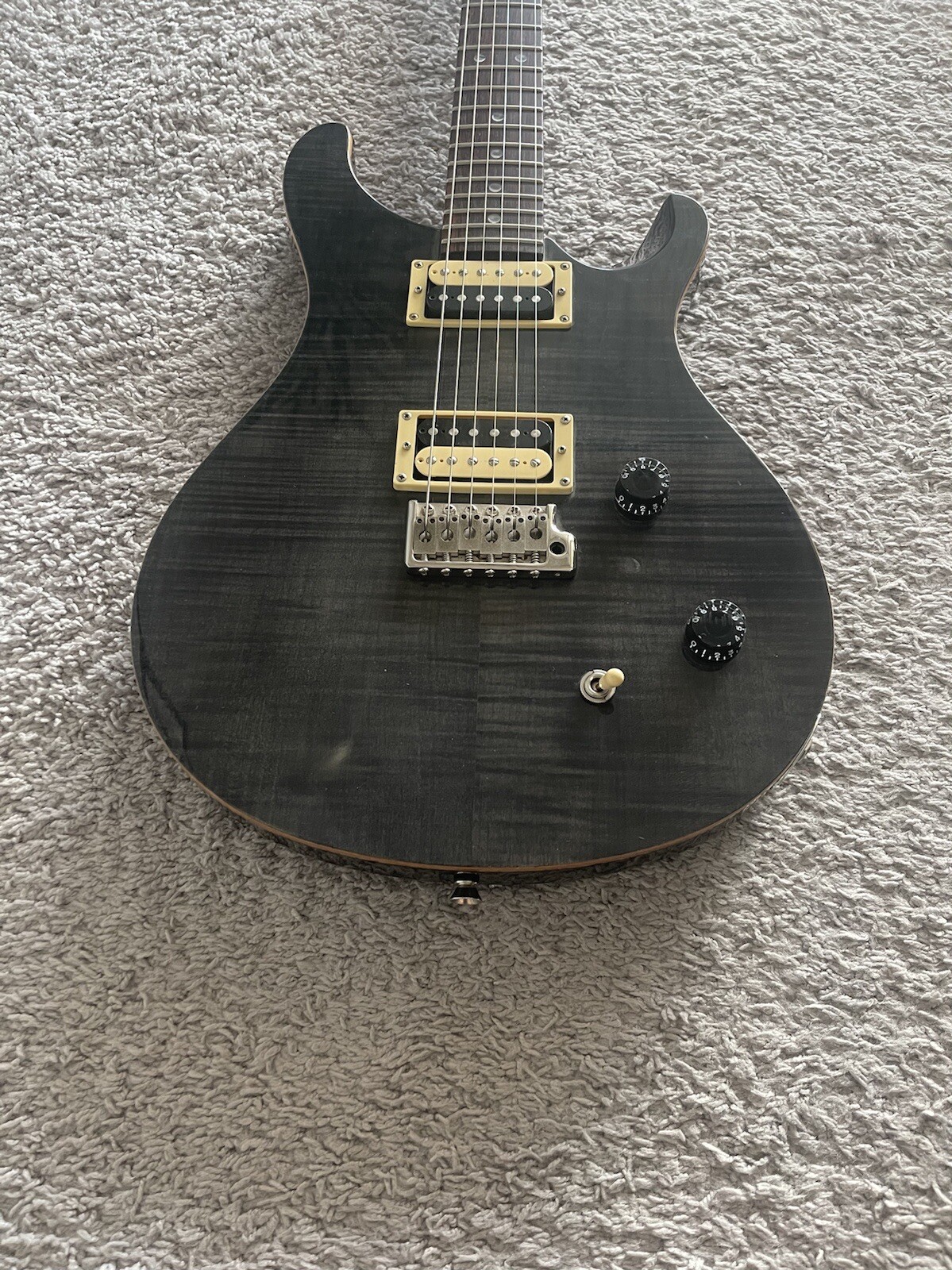 PRS SE Custom 22 2007 MIK HH Transparent Black Paul Reed Smith Electric Guitar