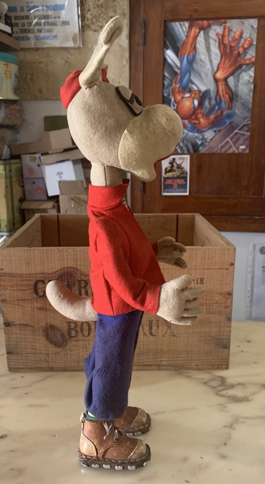 VINTAGE large 16 ” TOY FELT DOLL LENCI PANNOLENCI 1950s