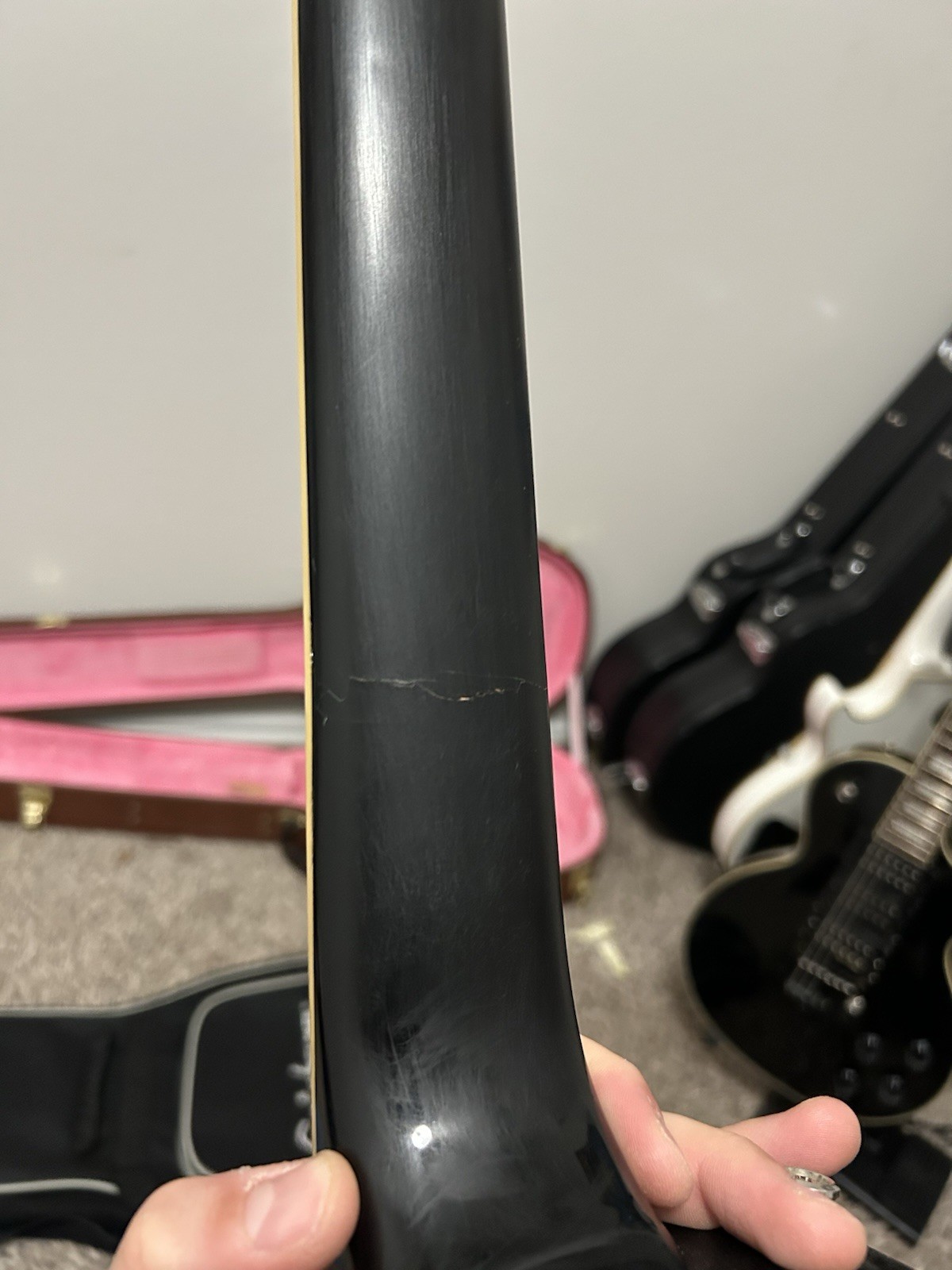 Modded Epiphone Les Paul guitar