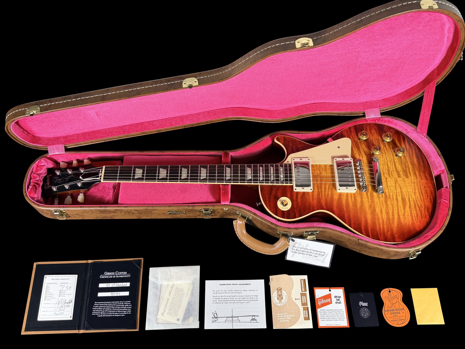2022 GIBSON LES PAUL ’59 CUSTOM SHOP R9 FLAME TOP 1959 REISSUE ~ WASHED CHERRY