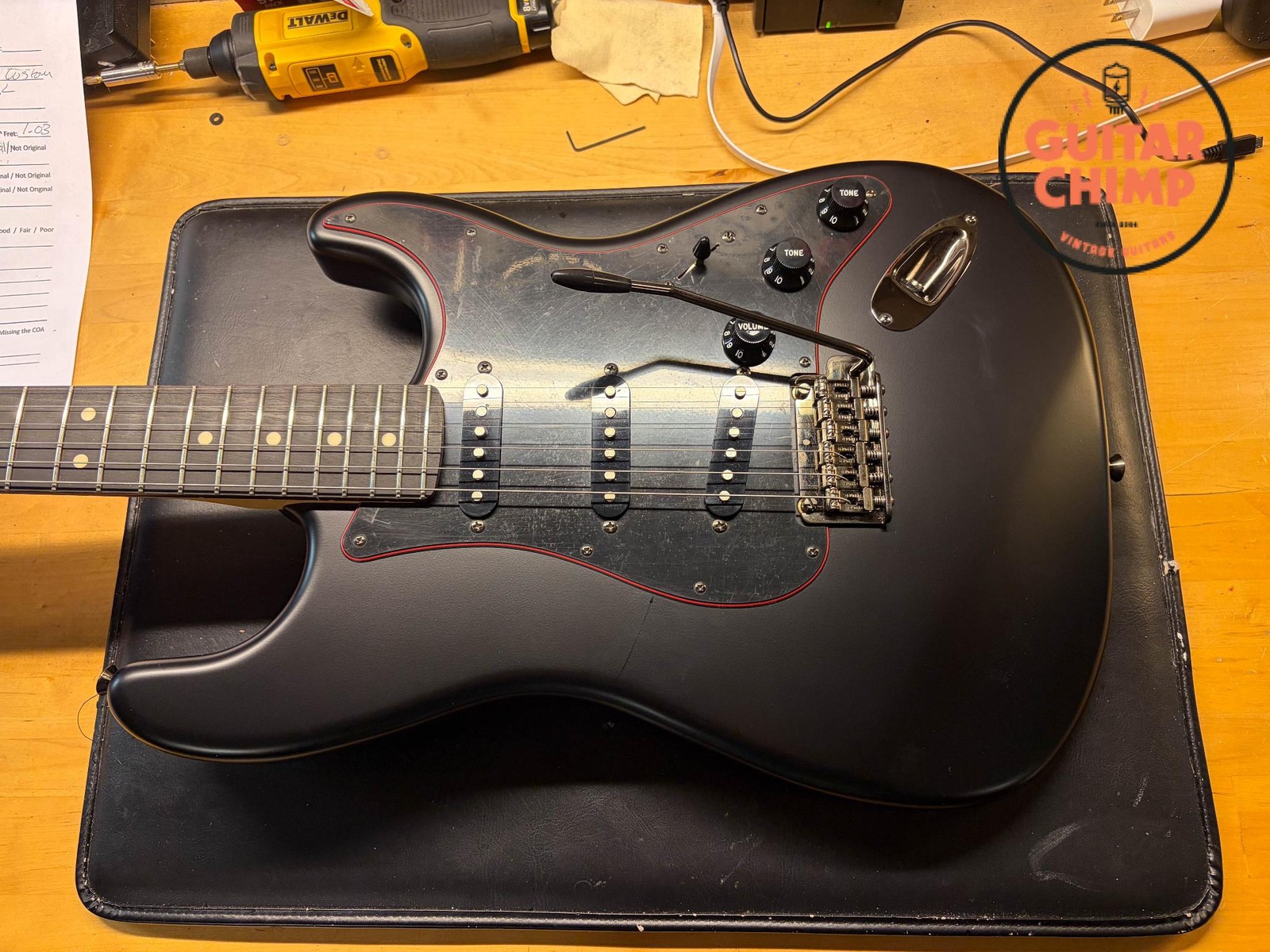 2025 Fender MIJ Japan Limited Hybrid II Noir Stratocaster Black Tweed HSC
