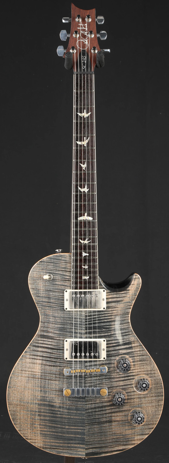 PRS Plek’d PRS Custom 24 10-Top Electric Solidbody Guitar, Charcoal Gray
