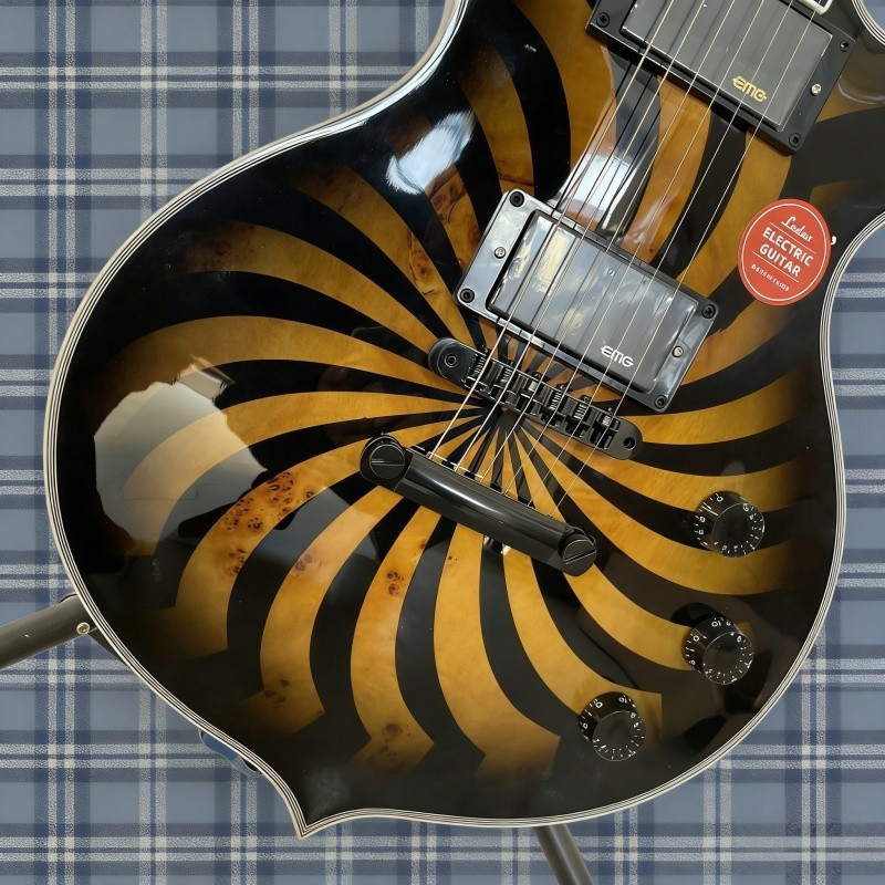 Charcoal Burst Buzzsaw Audio Grail Electric Guitar bone nut rosewood fretboard