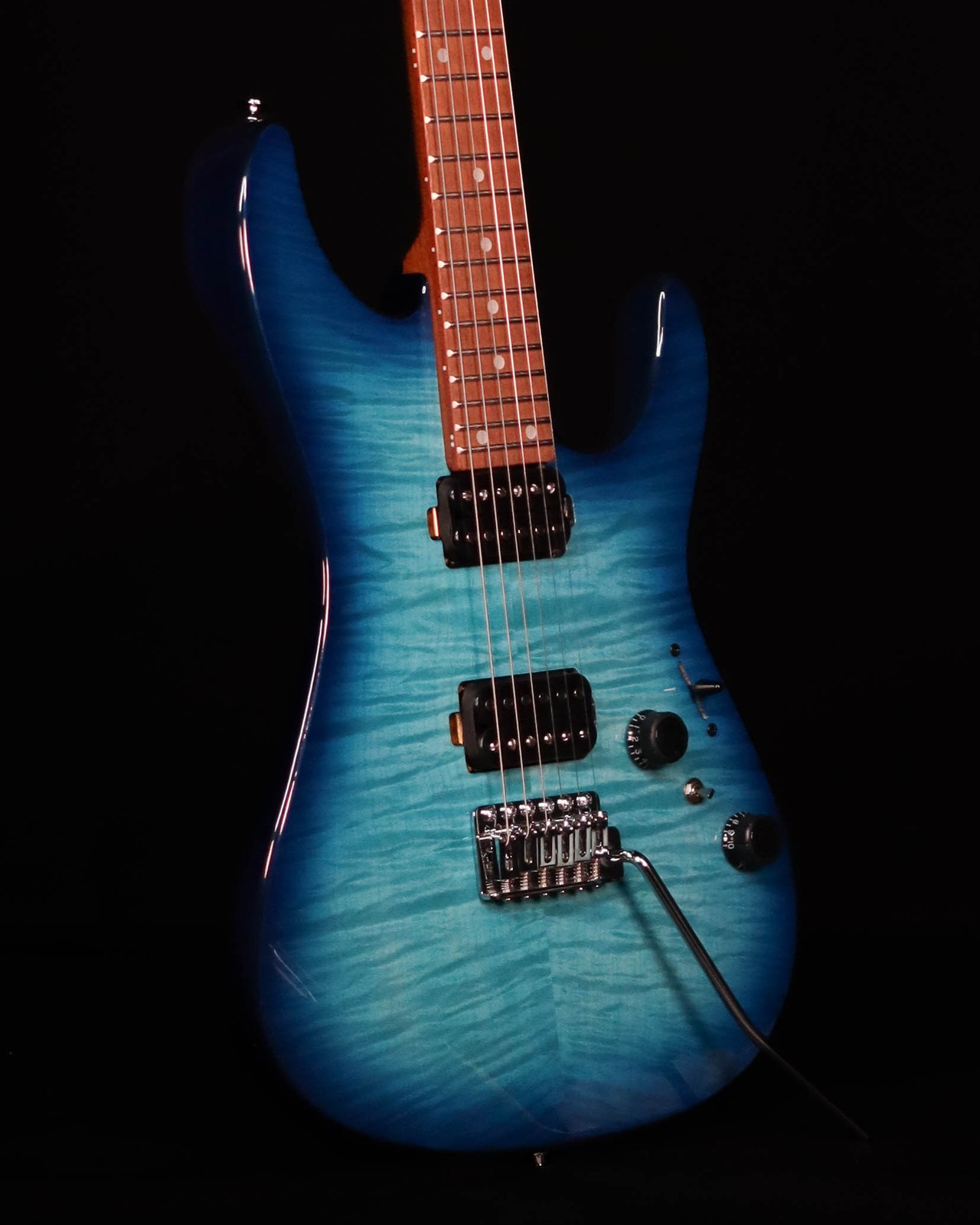 Ibanez AZ24S1F Flame Top Electric, Transparent Turquiose Burst