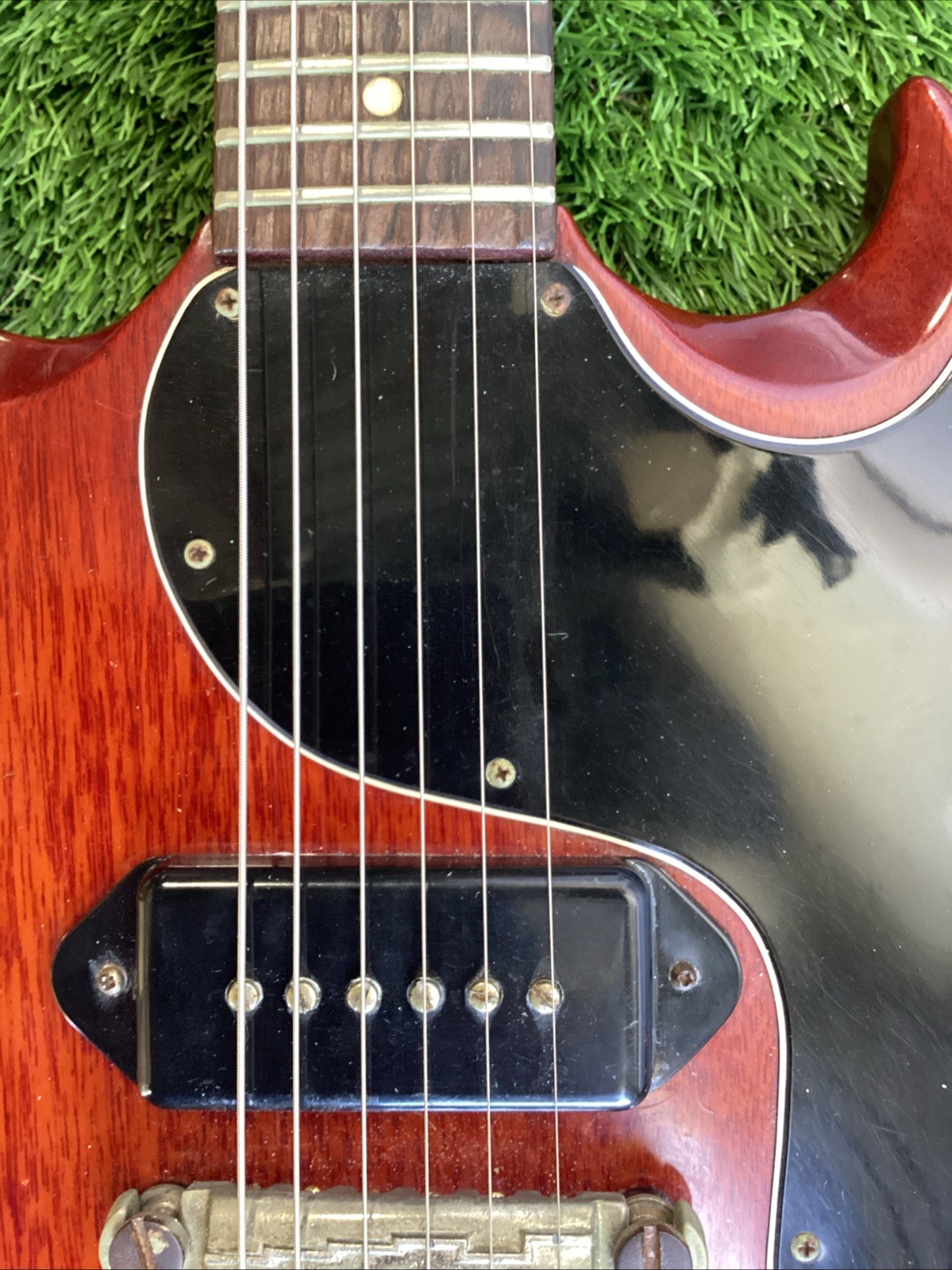 1963 Gibson Les Paul Junior Guitar With One P-90 Pickup And Case NICE