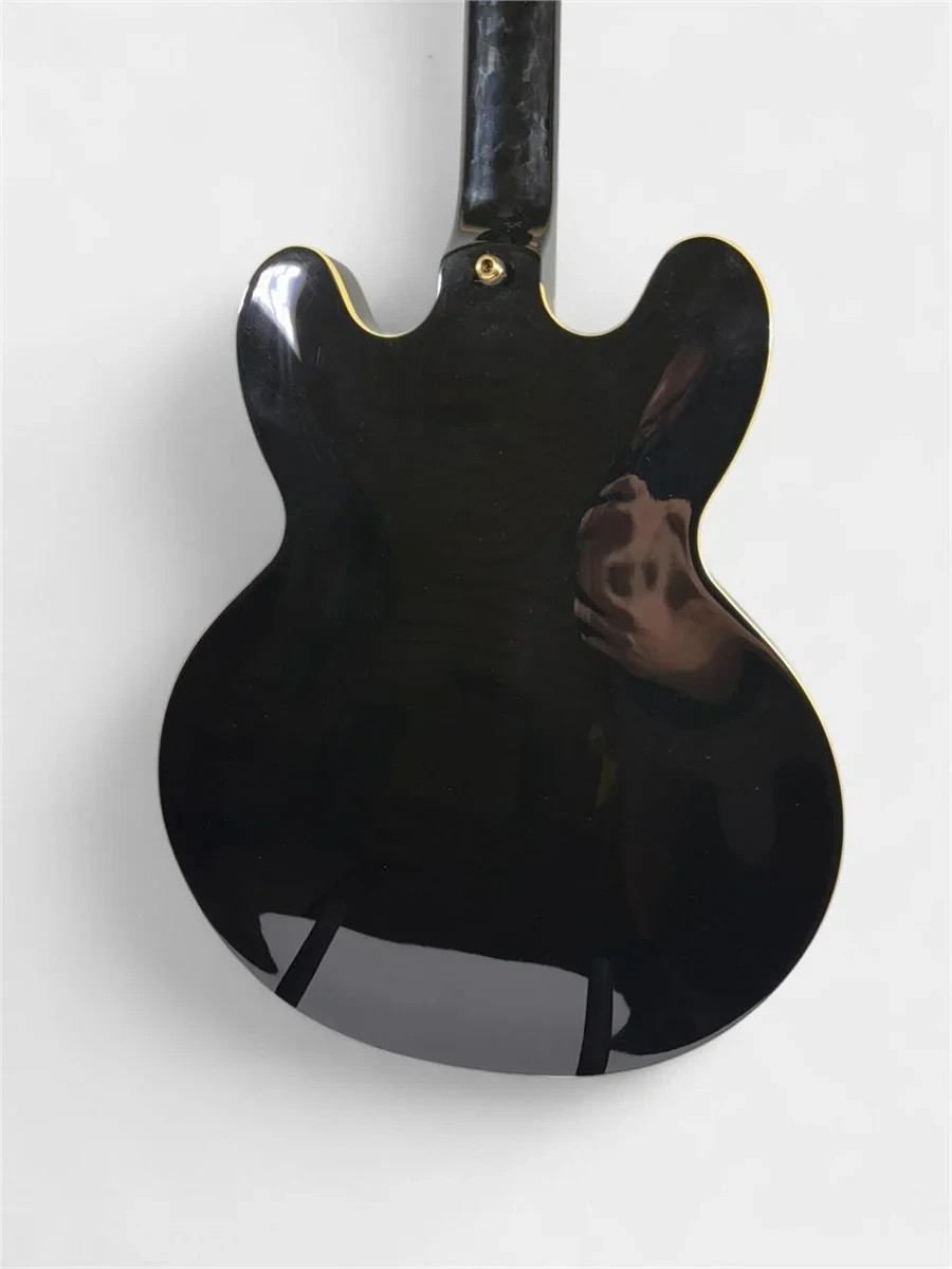 Epiphone Sheraton II Ebony Hollow Body Guitar + Hard Shell Case – Mint