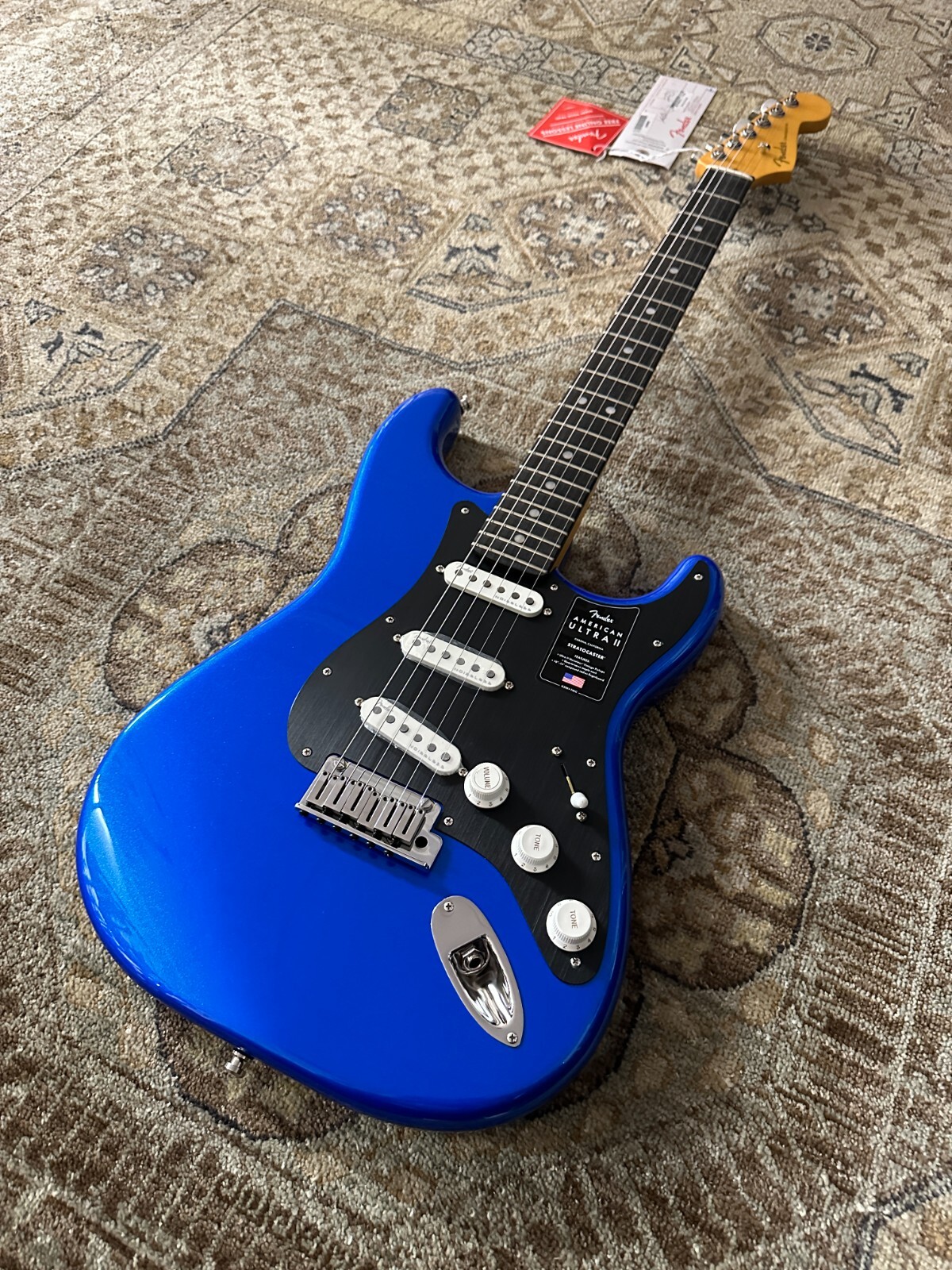 Fender American Ultra II Stratocaster in Noble Blue w/ Hard Case & Free Setup