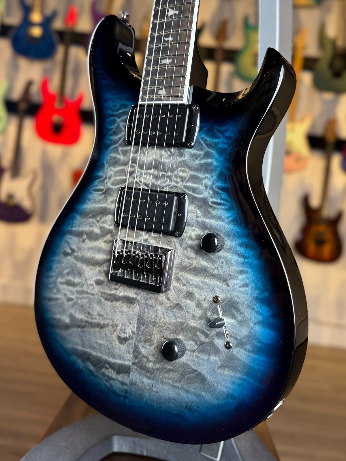 PRS SE Mark Holcomb – Holcomb Blue Burst – Quilt Maple