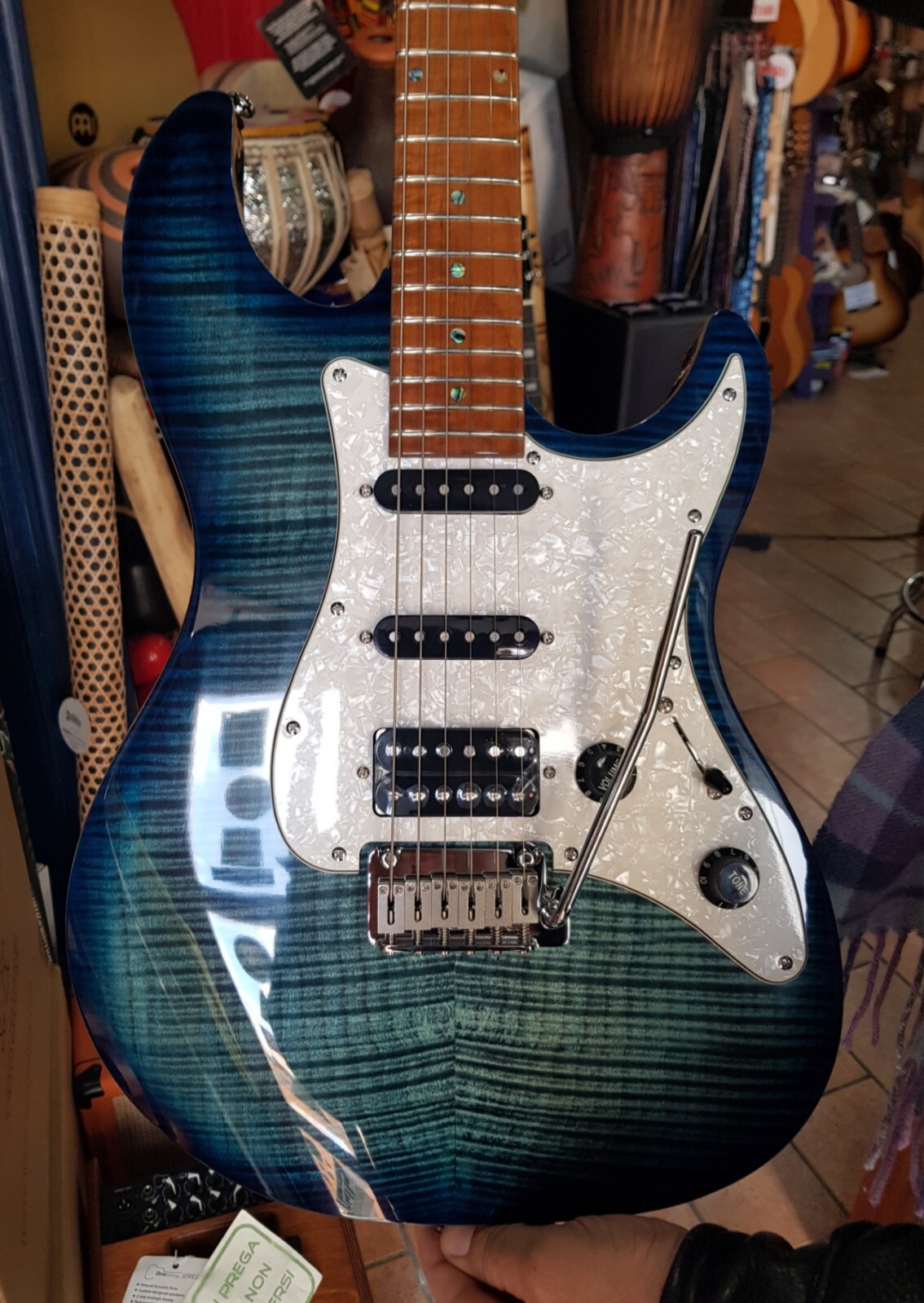 STRATOCASTER SIRE S7 FM TBK TRANS BLACK LARRY CARLTON Model Electric Guitar