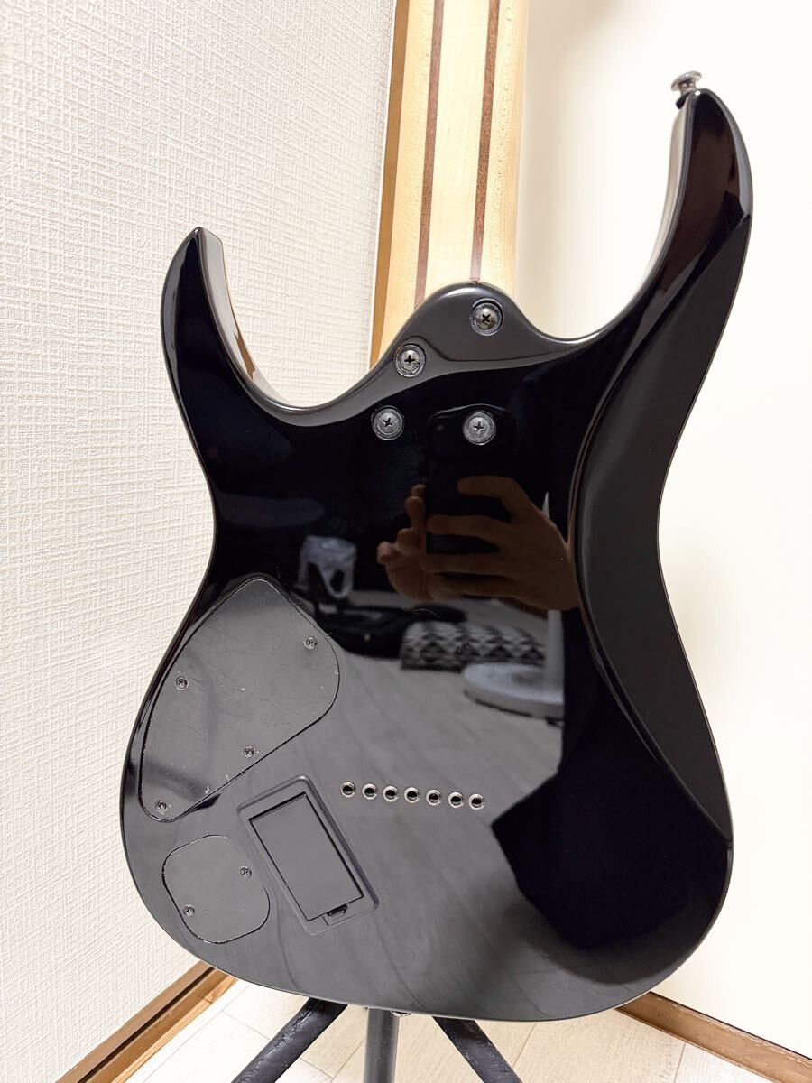 Ibanez Rga7 Black W/Emg Mod 3.81Kg/2010 7 String Guitar Safe delivery from Japan