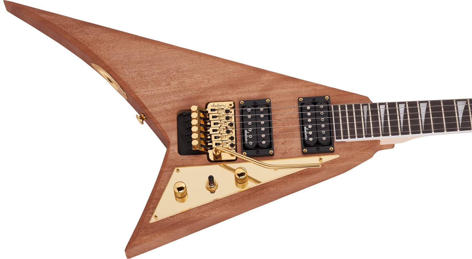 Jackson JS Series Rhoads MAH JS32 Electric Guitar – Natural w/ Instrument Cable