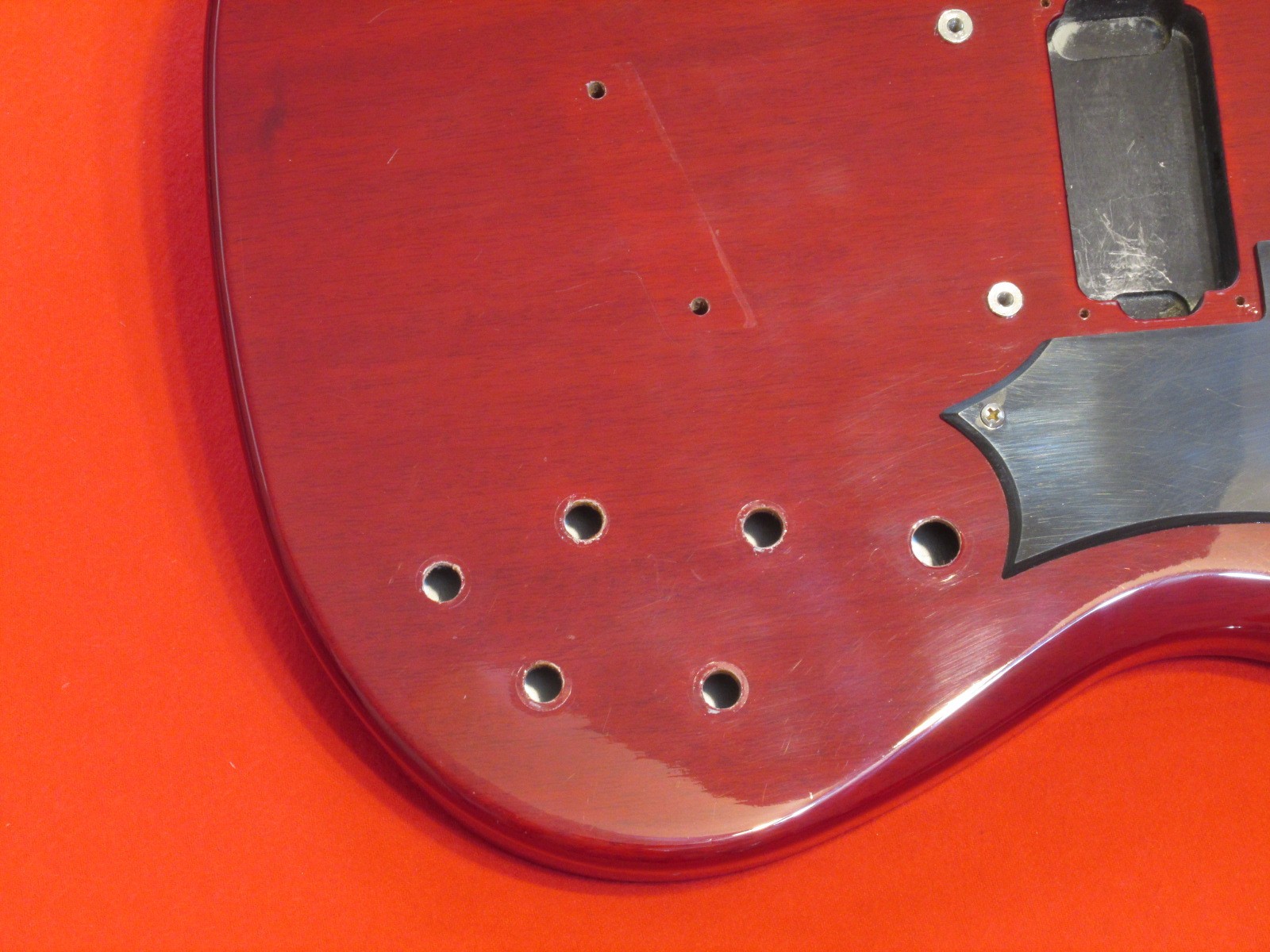 2020s Guild S-100 Polara Guitar Body Neck – See-Through Cherry Red