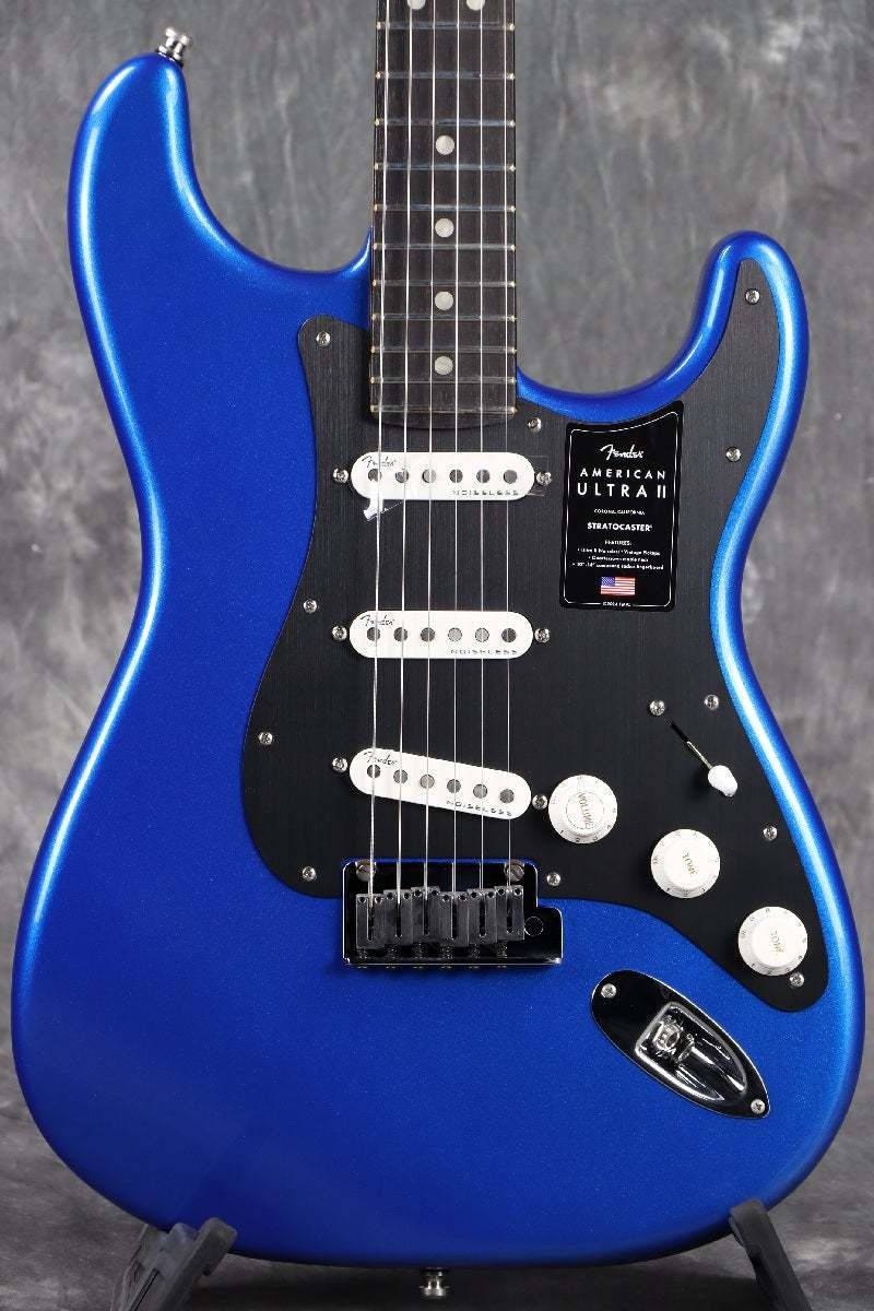 Fender American Ultra II Stratocaster Ebony FB Noble Blue Used Electric Guitar