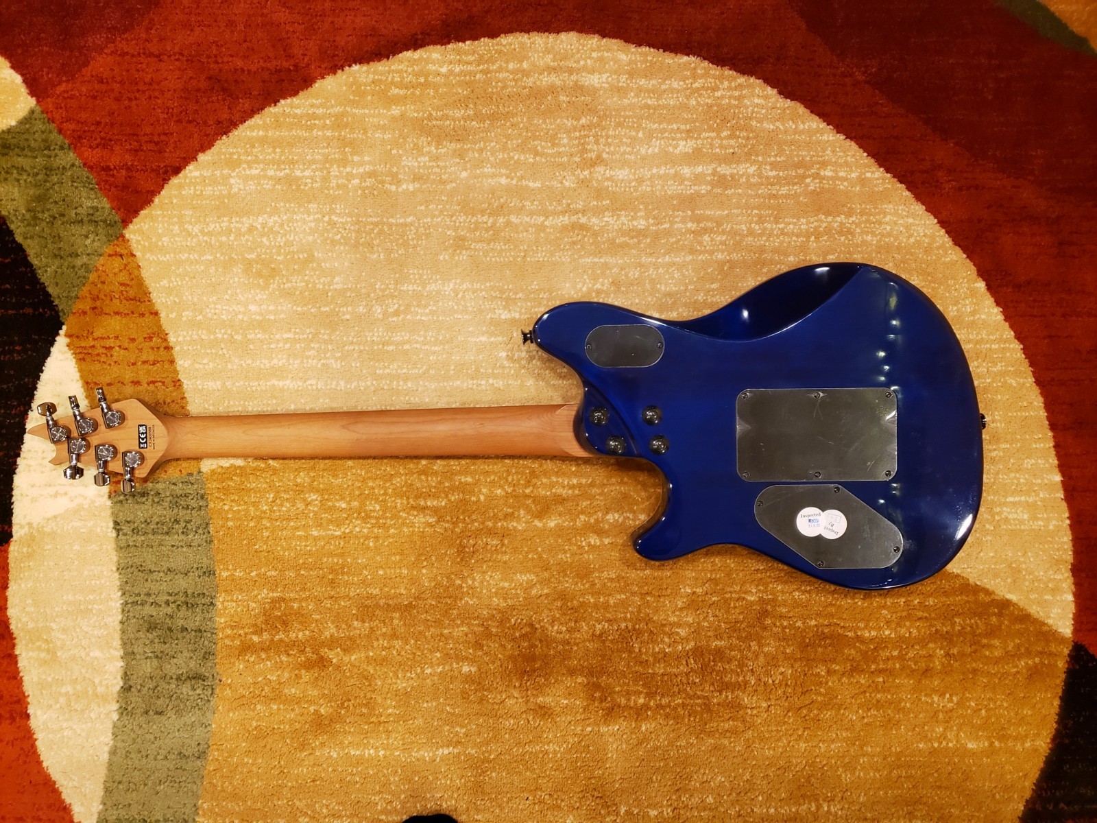 EVH Wolfgang Guitar Standard Plus Quilted Chlorine Burst Floyd Big Block 42mm.