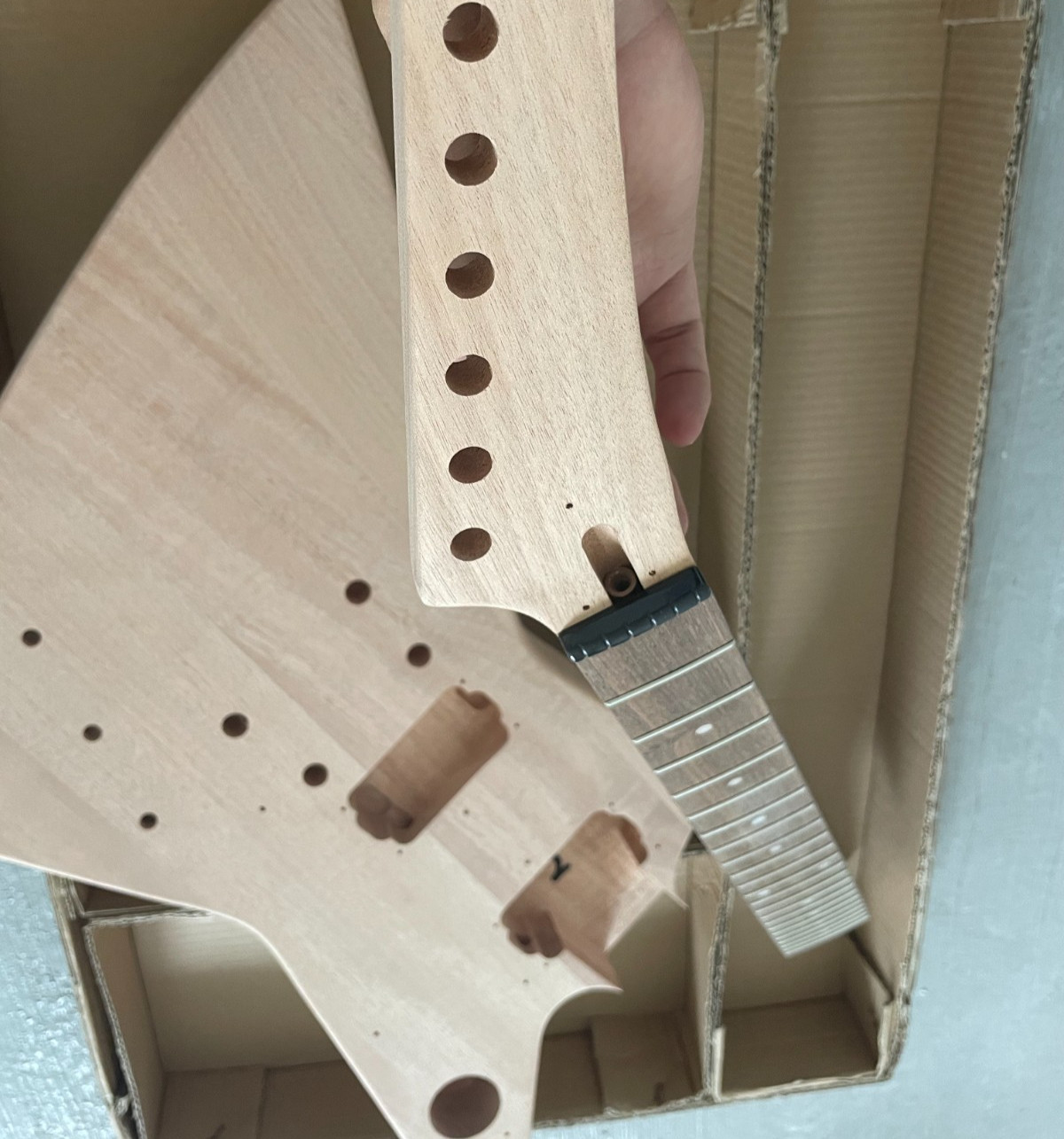 DIY Electric Guitar Kits 22Fret Mahogany Body HH Pickups