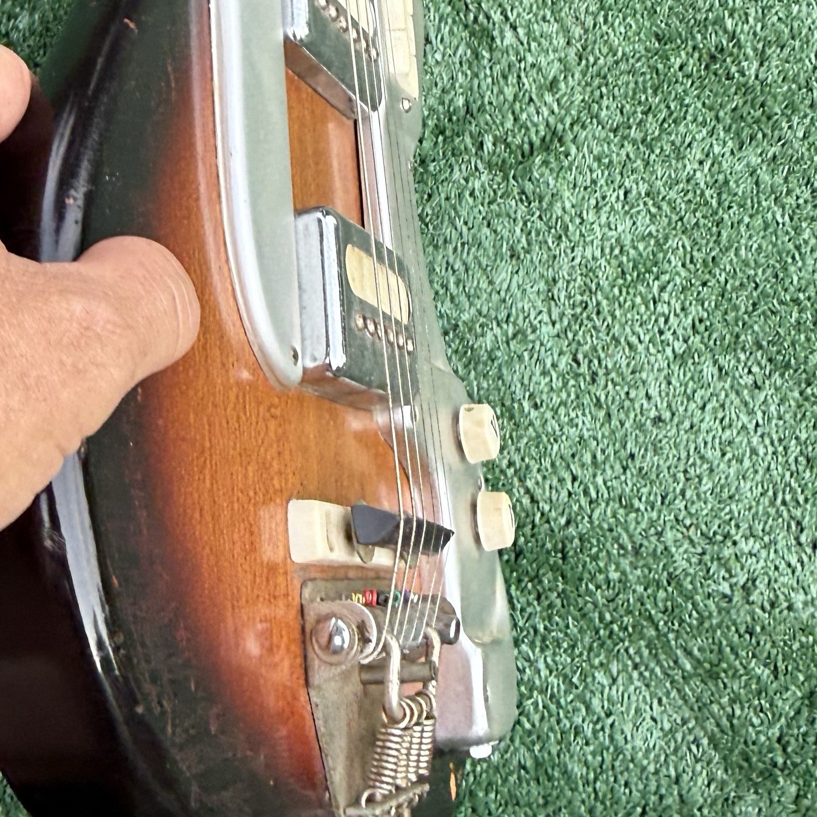 Vintage 1960s Ibanez Model 1860 Electric Guitar Sunburst Mahogany Body Guyatone