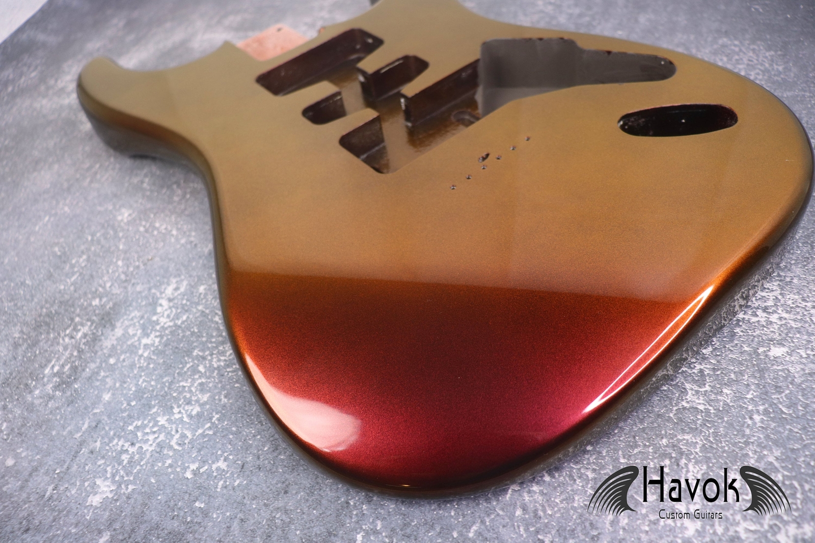 Hard Tail Nebula Chameleon 2pc Alder Guitar S type, Custom Guitar Body,